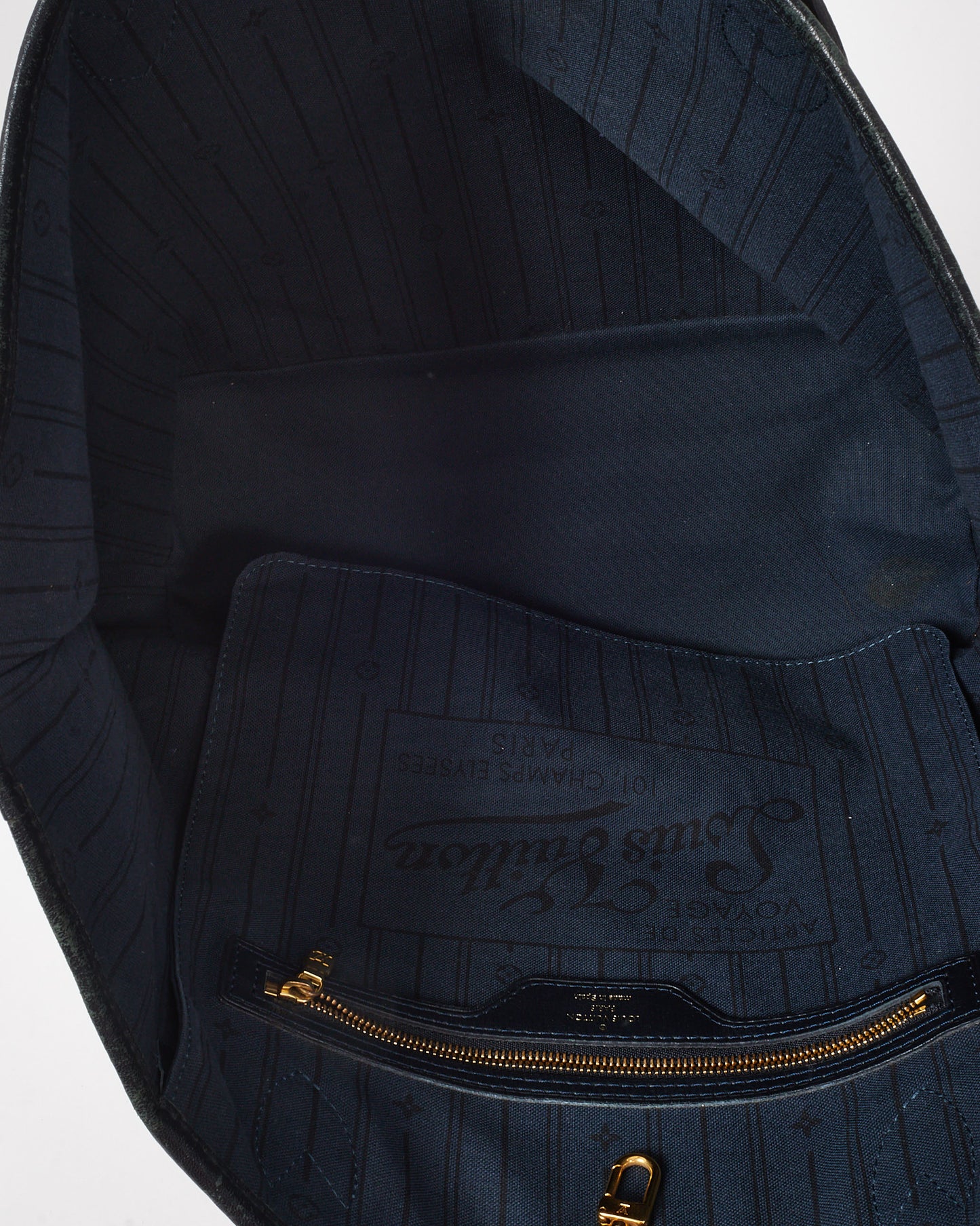 Louis Vuitton Blue Monogram Idylle Mini Lin Canvas Neverfull MM