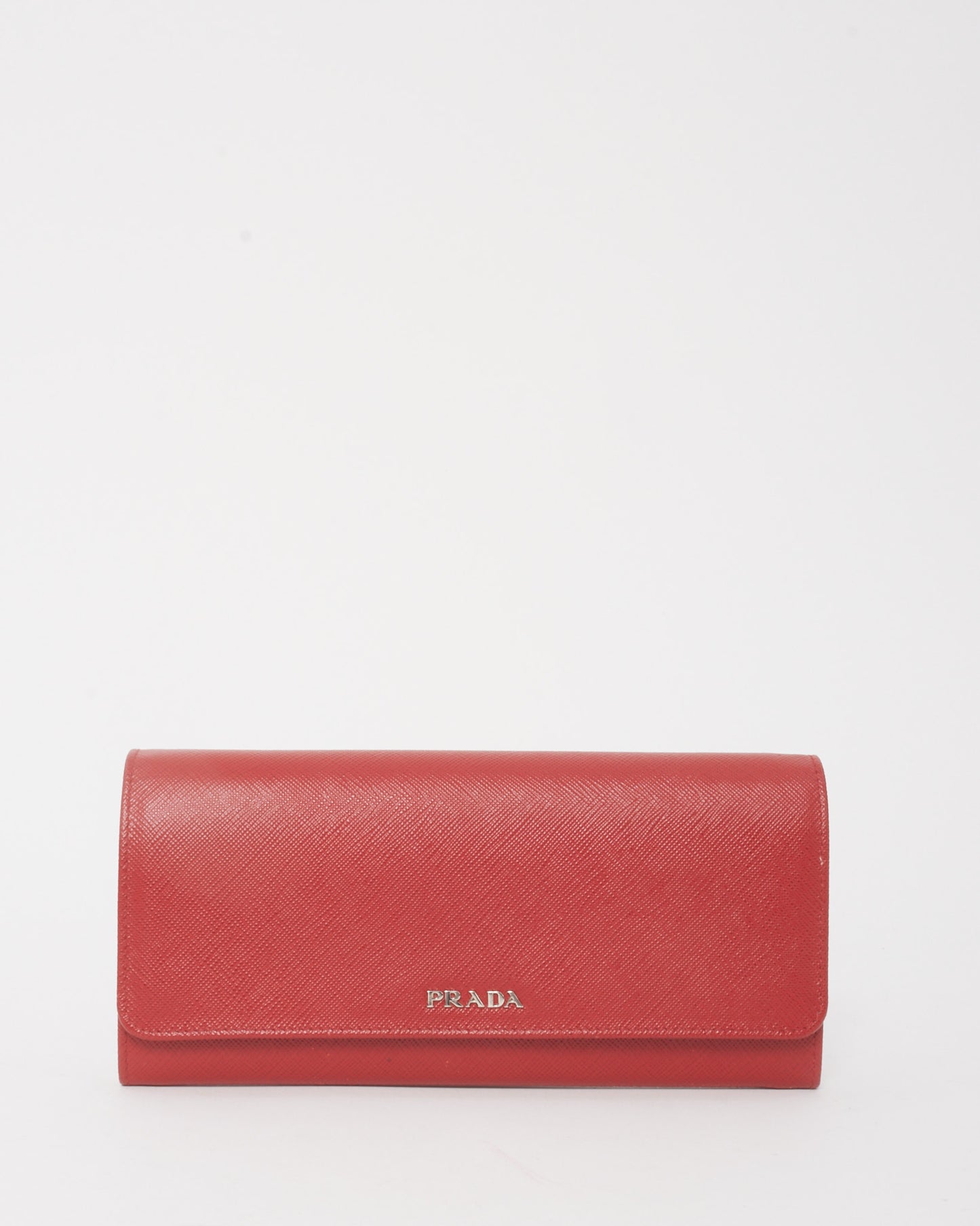 Prada Red Saffiano Leather Bi-Color WOC Wallet on Chain Crossbody Bag