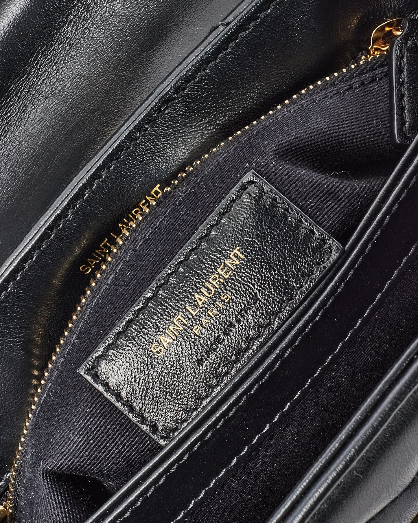 Saint Laurent Black Leather Toy LouLou Crossbody Bag GHW