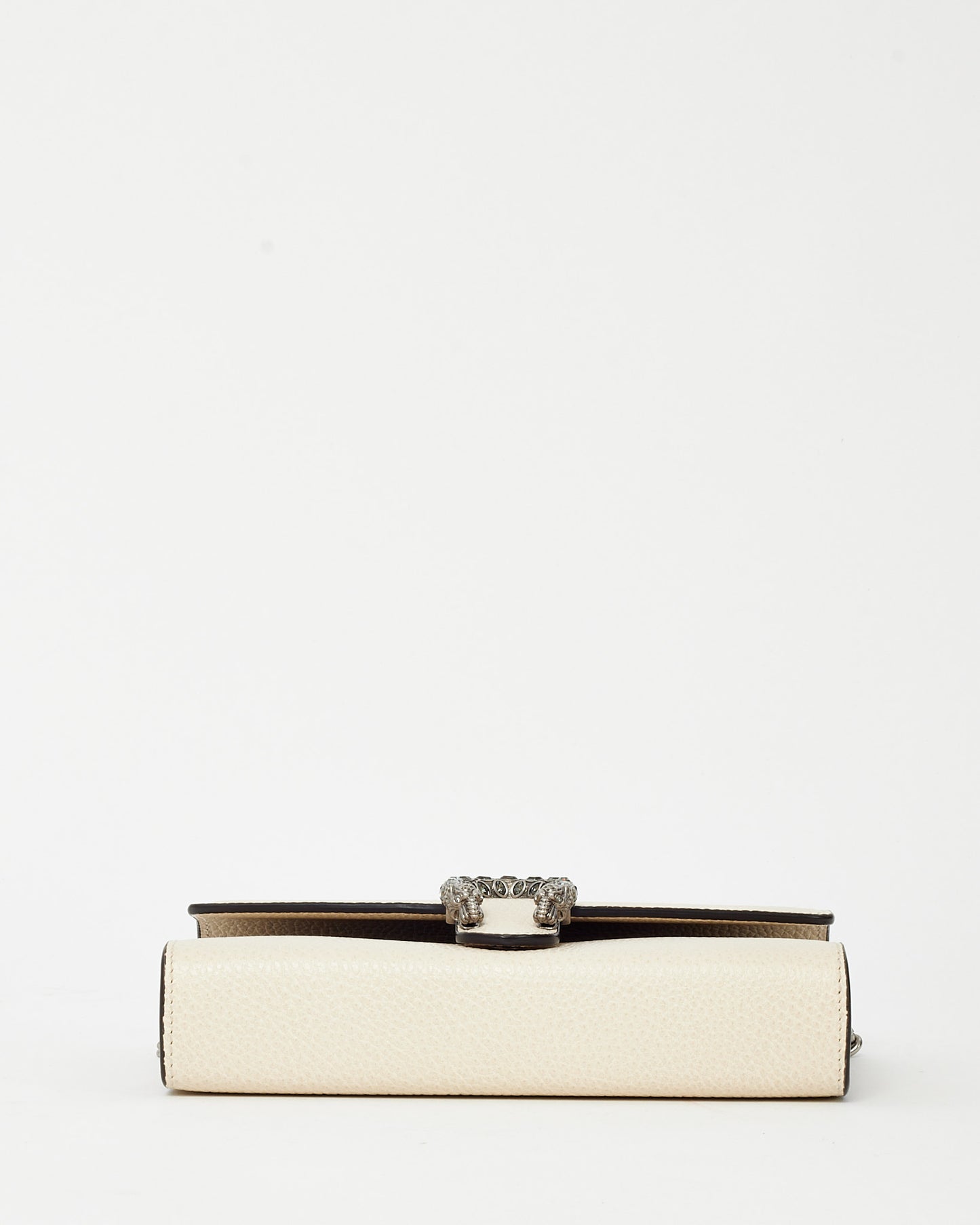 Gucci Cream White Pebbled Leather Dionysus WOC Wallet on Chain Bag
