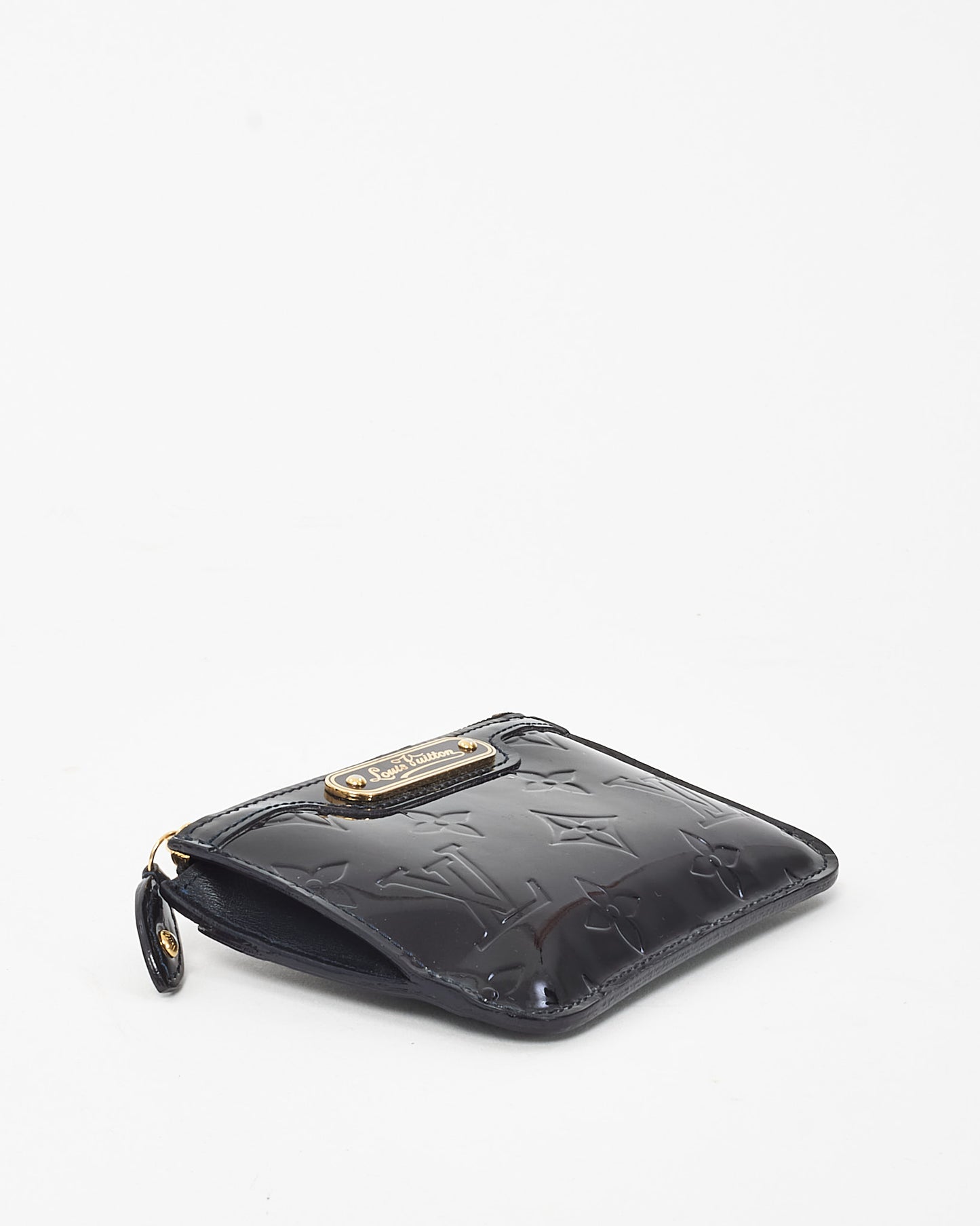 Louis Vuitton Dark Blue Nuit Monogram Vernis Pochette Cles Key Pouch