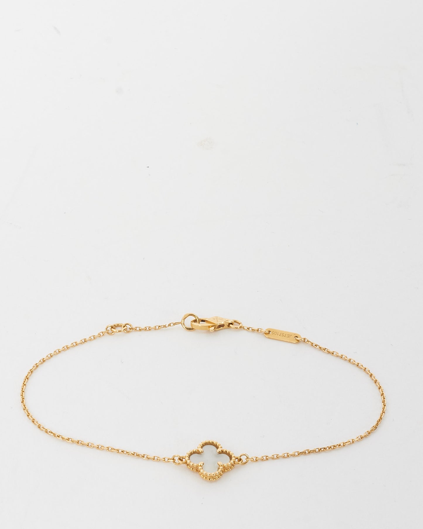 Van Cleef & Arpels 18K Yellow Gold & Mother-of-Pearl Sweet Alhambra Bracelet