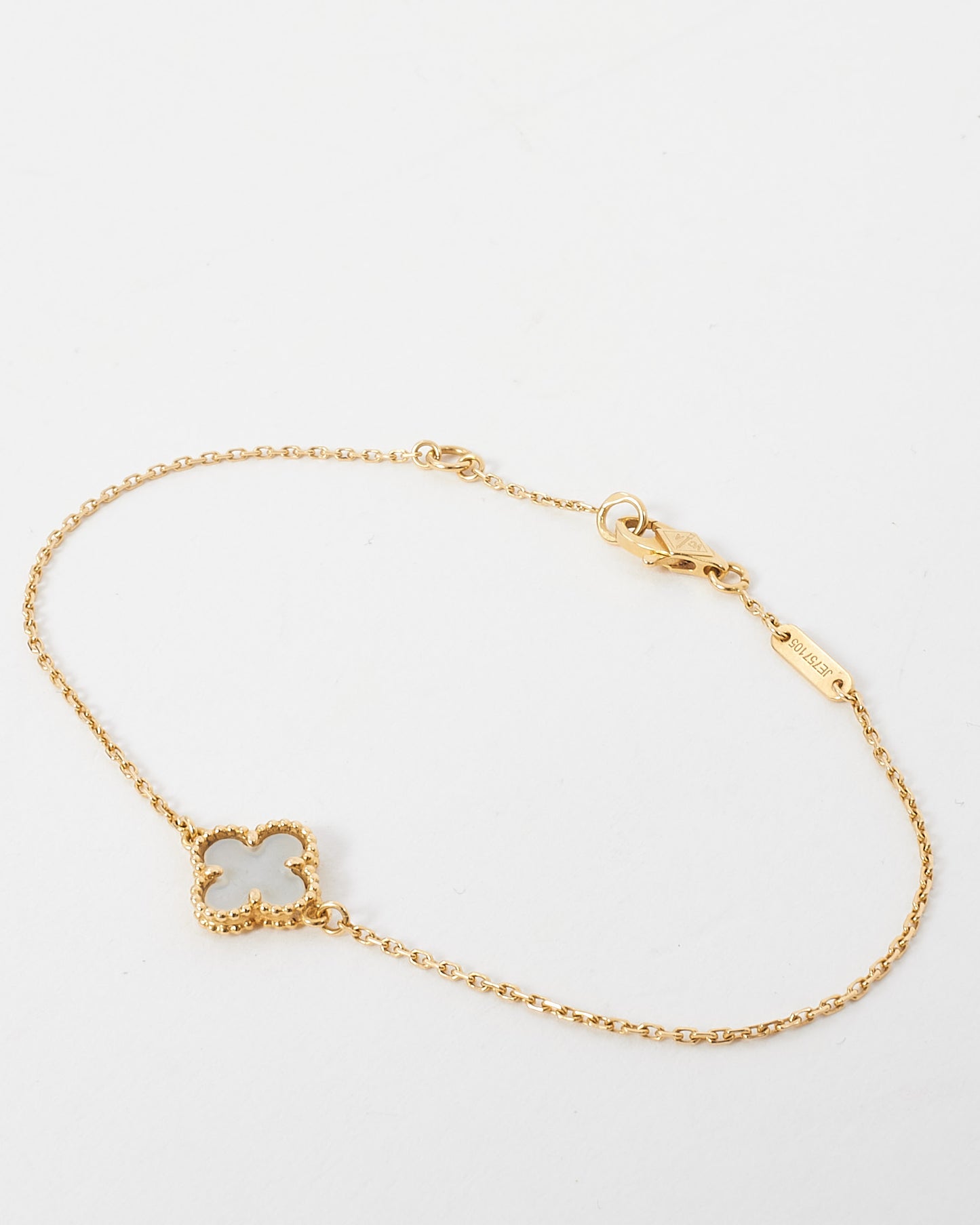 Van Cleef & Arpels 18K Yellow Gold & Mother-of-Pearl Sweet Alhambra Bracelet