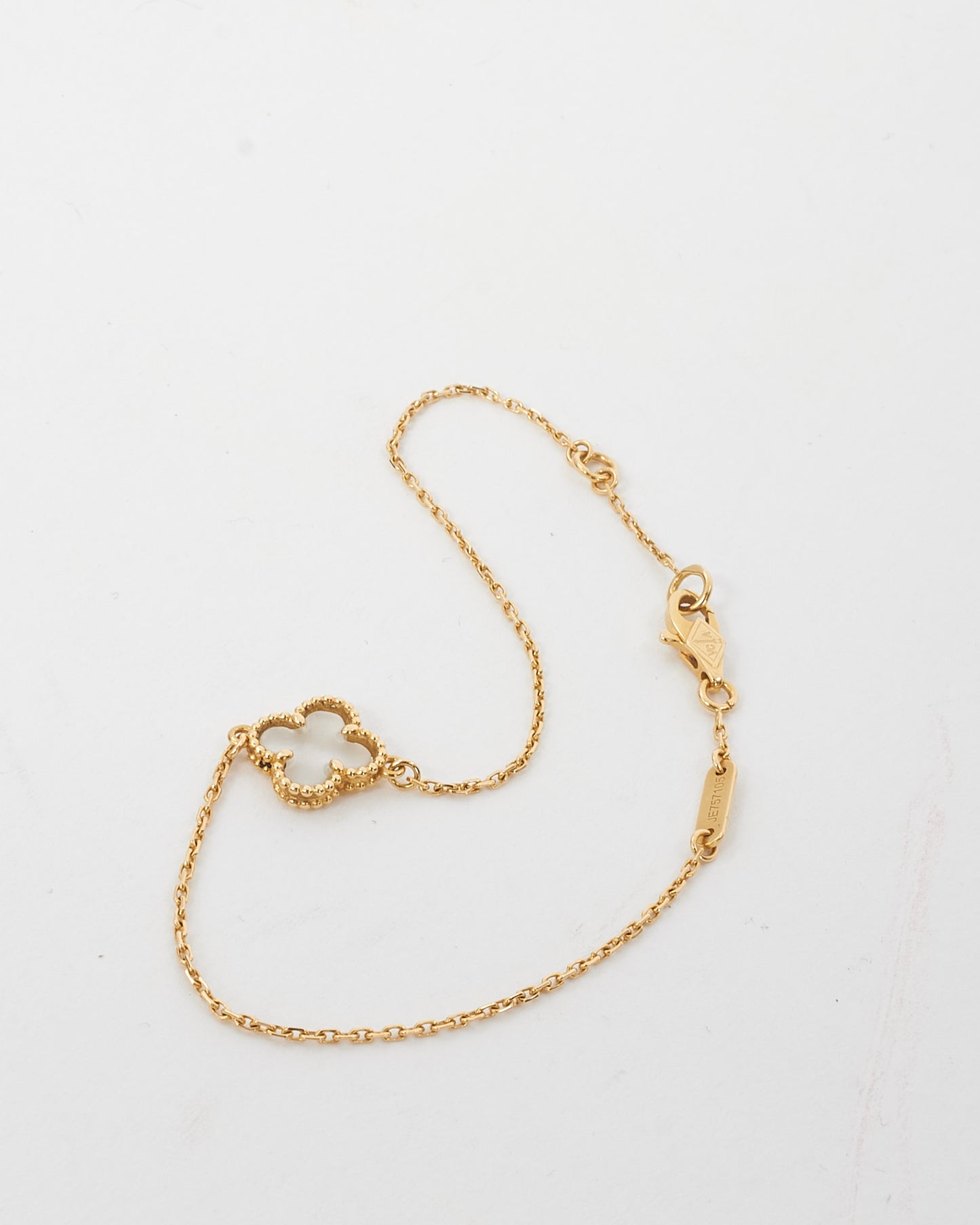 Van Cleef & Arpels 18K Yellow Gold & Mother-of-Pearl Sweet Alhambra Bracelet