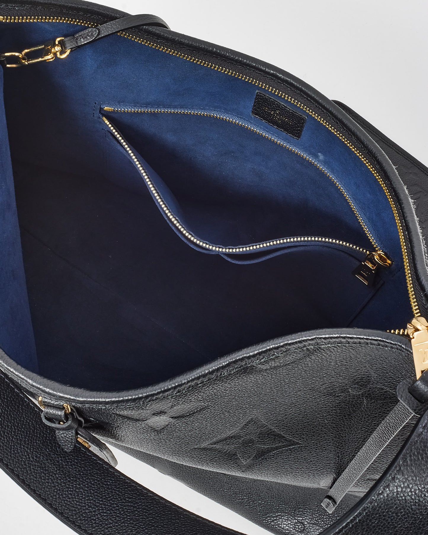 Louis Vuitton Black Monogram Empreinte Leather CarryAll MM Bag