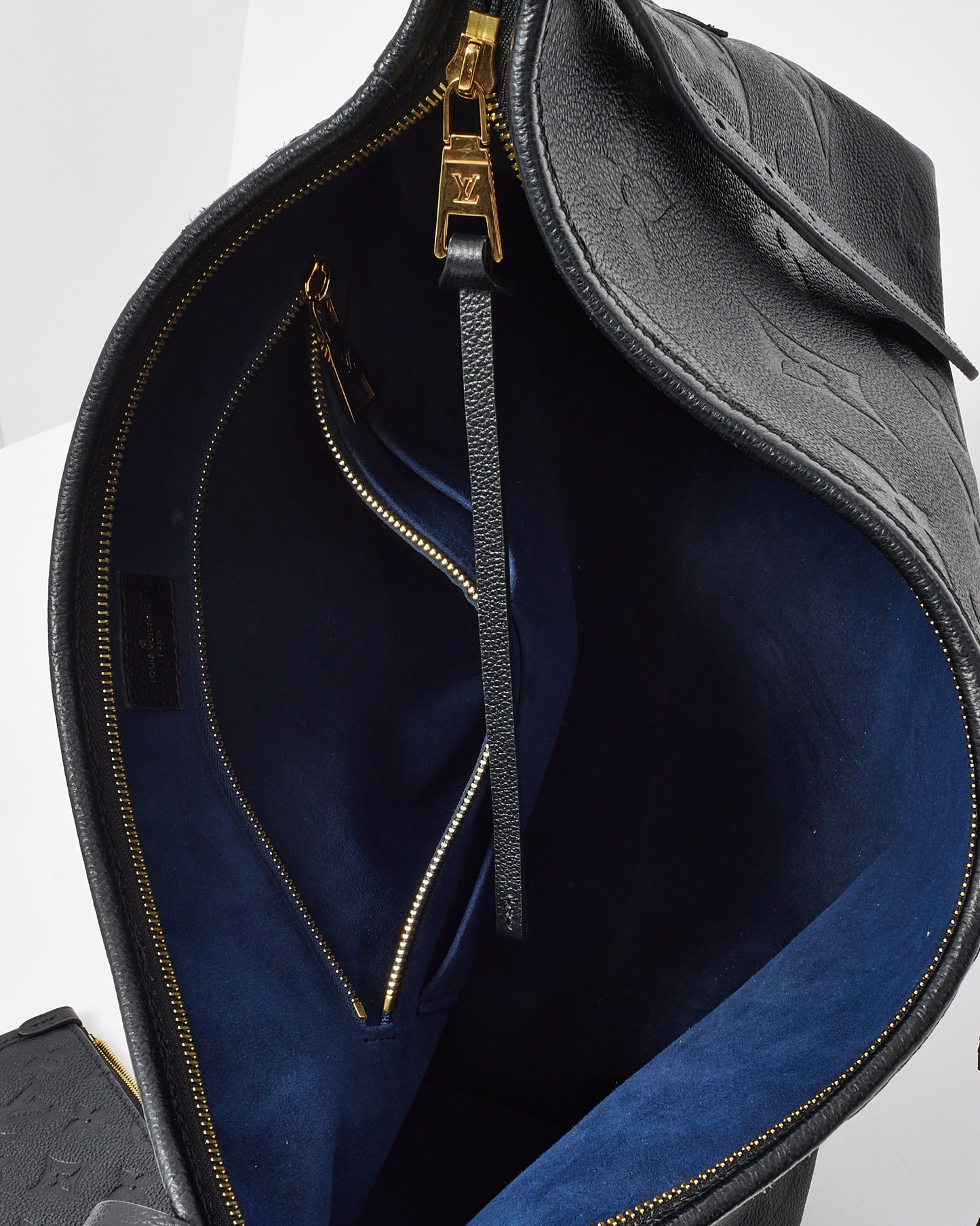 Louis Vuitton Black Monogram Empreinte Leather CarryAll MM Bag