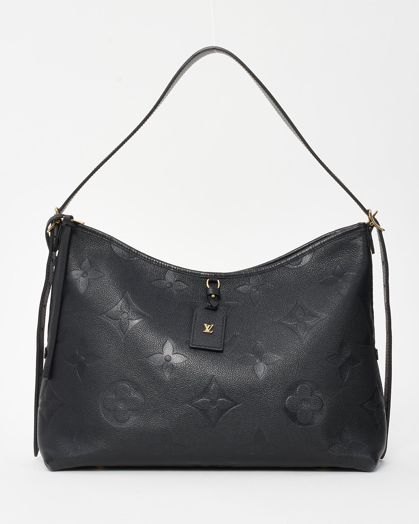 Louis Vuitton Black Monogram Empreinte Leather CarryAll MM Bag