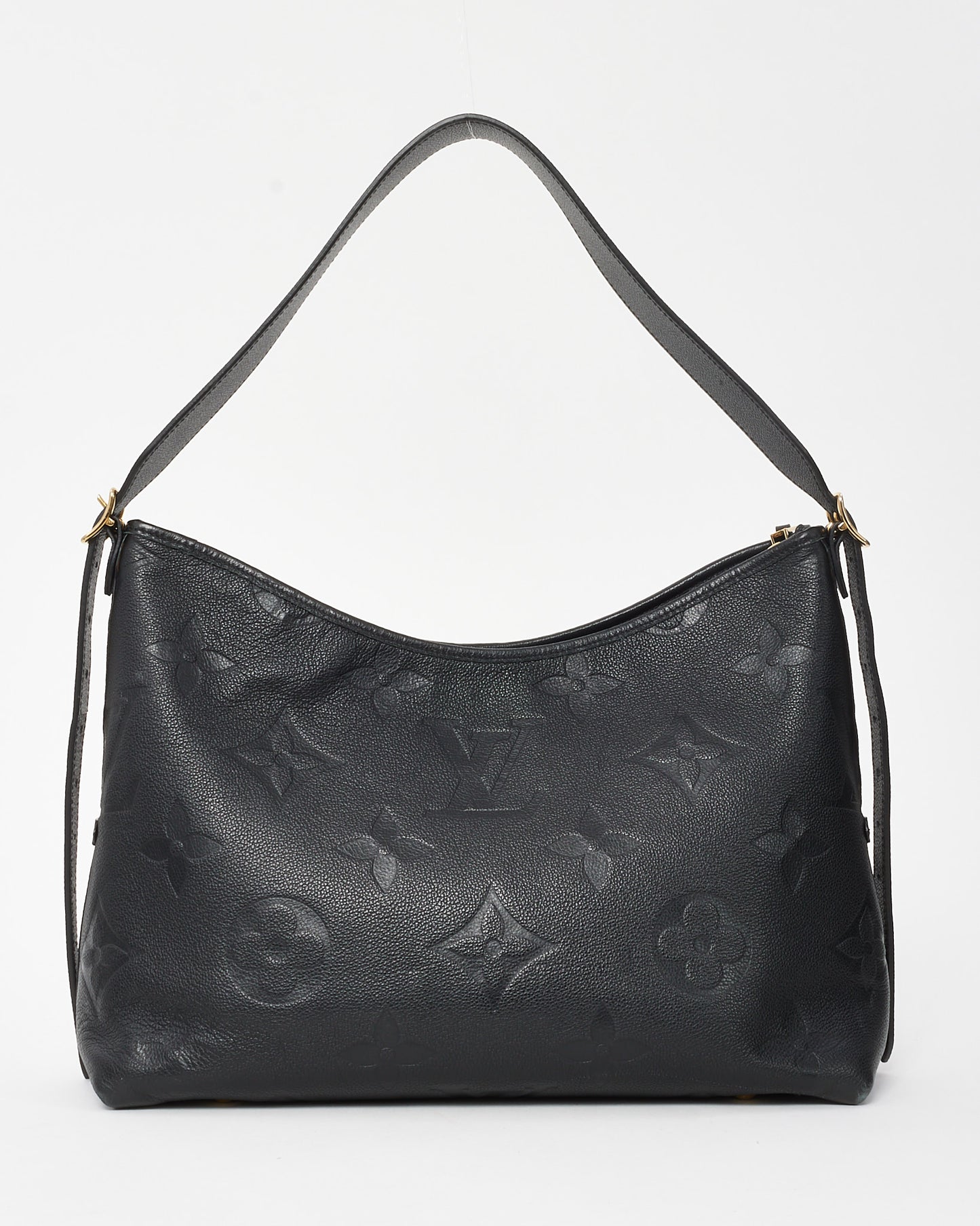 Louis Vuitton Black Monogram Empreinte Leather CarryAll MM Bag