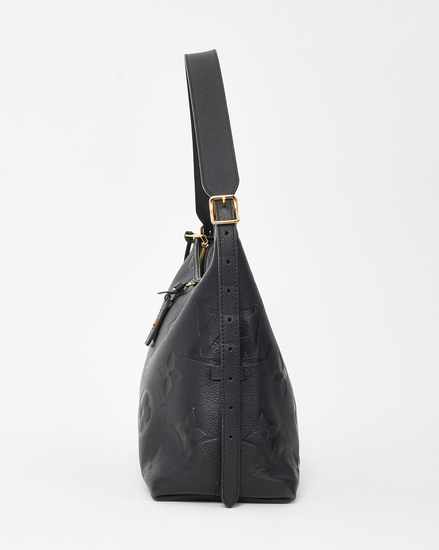 Louis Vuitton Black Monogram Empreinte Leather CarryAll MM Bag