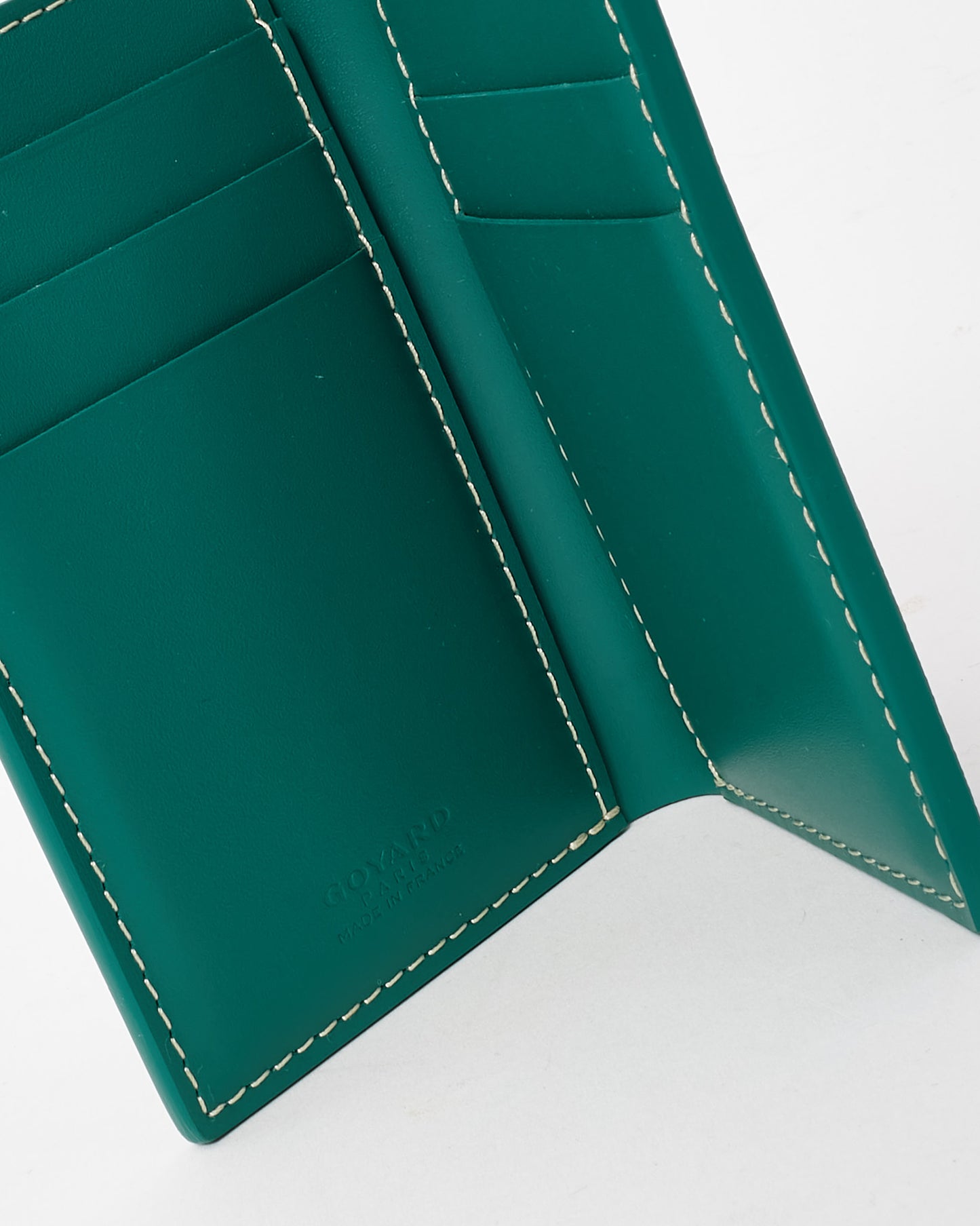 Goyard Green Goyardine Coated Canvas Saint Pierre Card Wallet