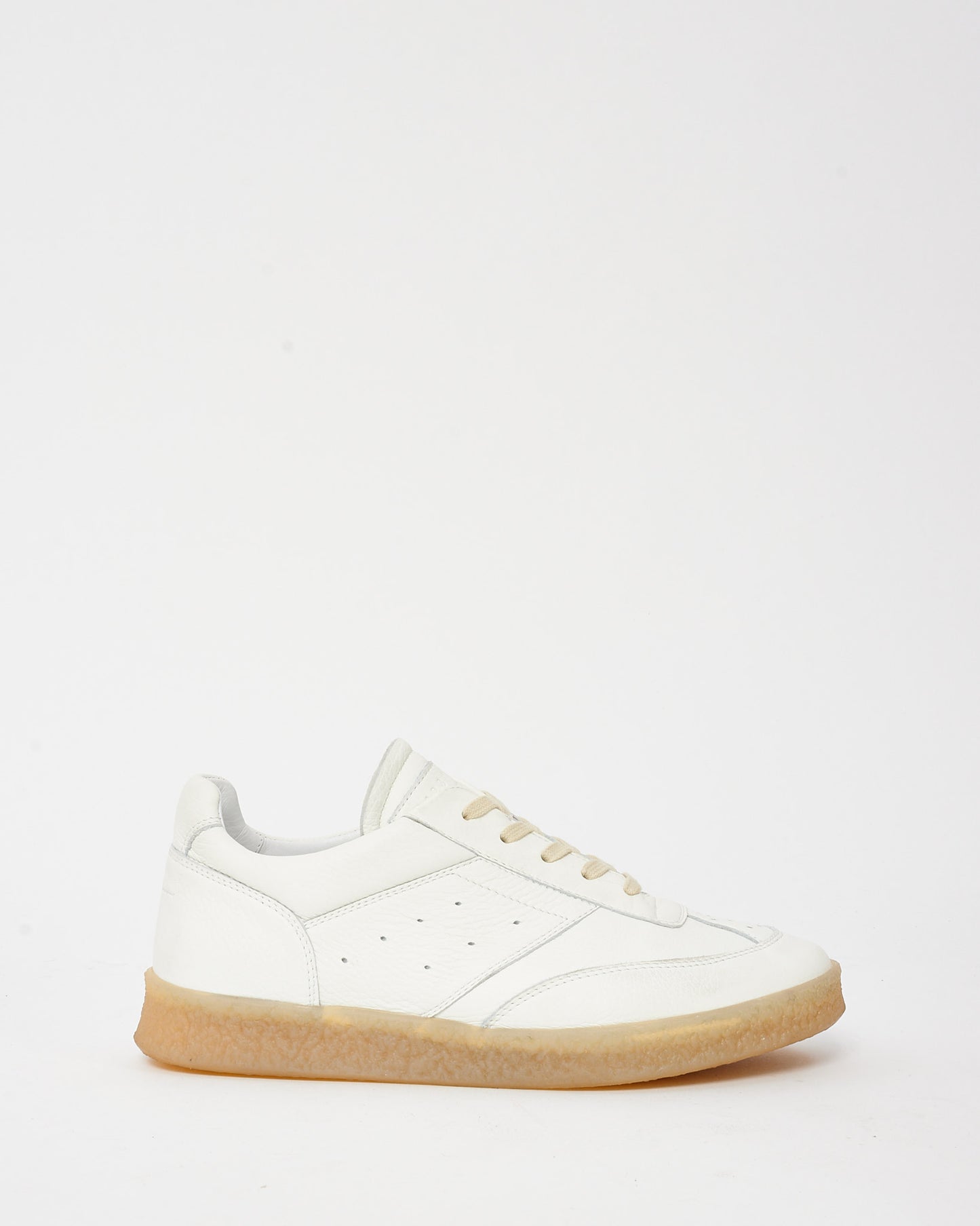 MM6 Maison Margiela White Leather Panelled Sneakers - 39