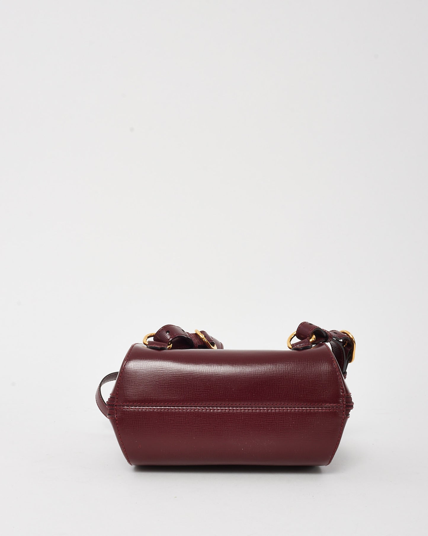 Cartier Vintage Burgundy Leather Must De Cartier Turn Lock Backpack