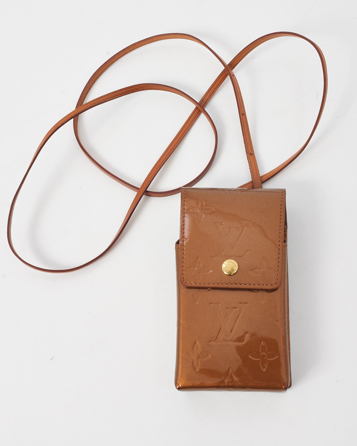 Louis Vuitton Bronze Monogram Vernis Pochette Greene Crossbody Bag