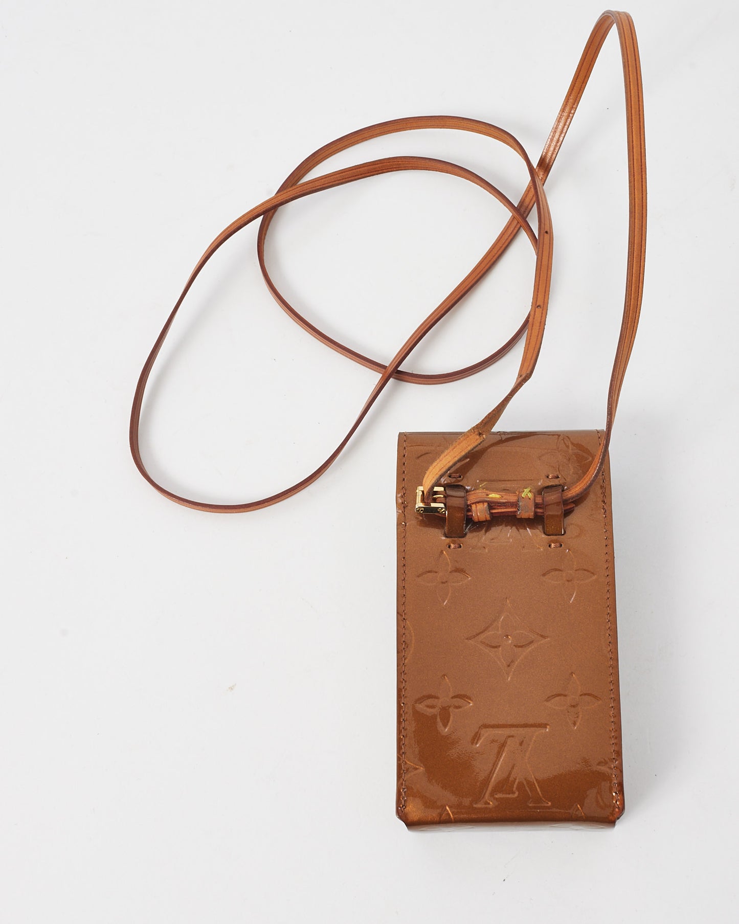 Louis Vuitton Bronze Monogram Vernis Pochette Greene Crossbody Bag