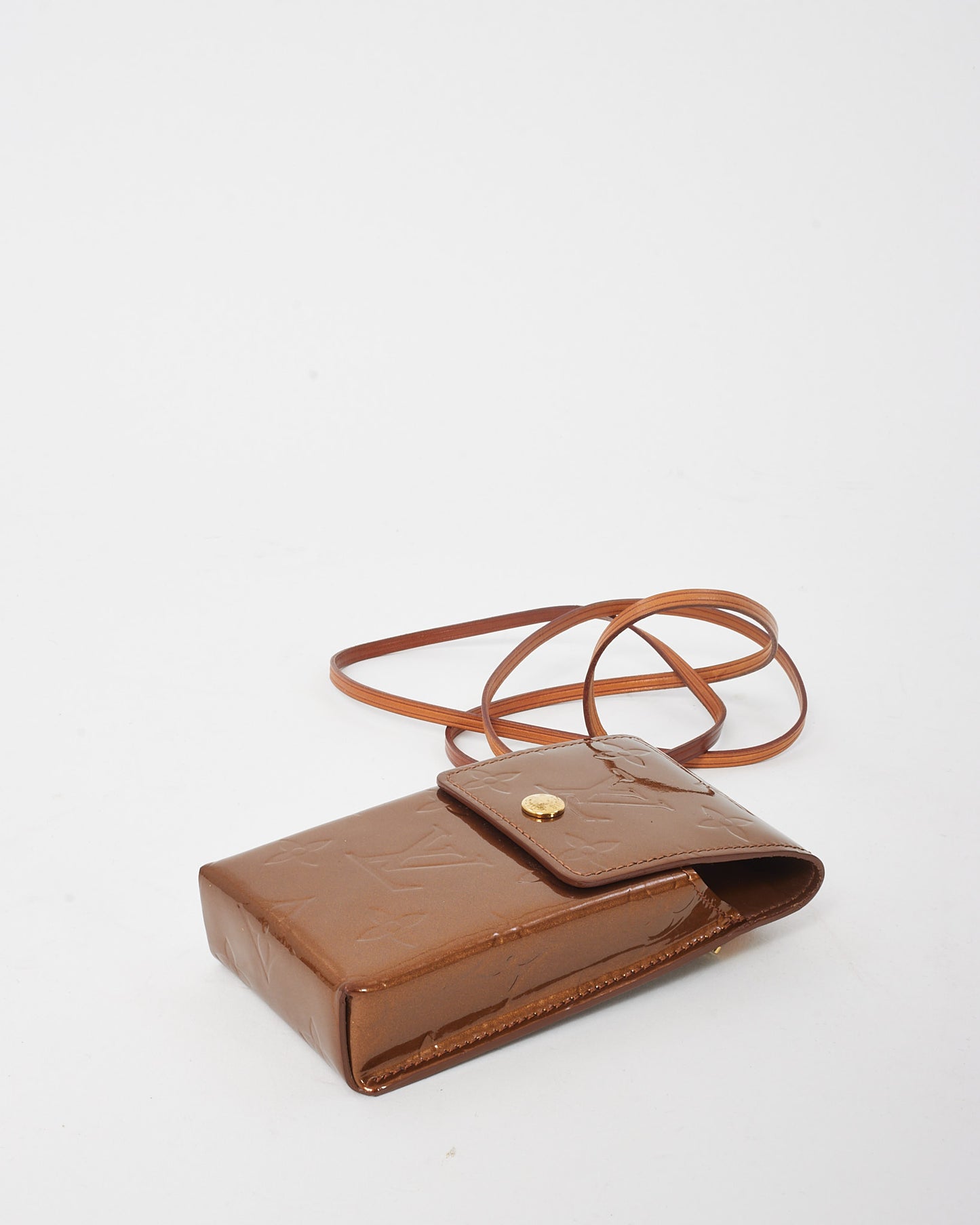 Louis Vuitton Bronze Monogram Vernis Pochette Greene Crossbody Bag