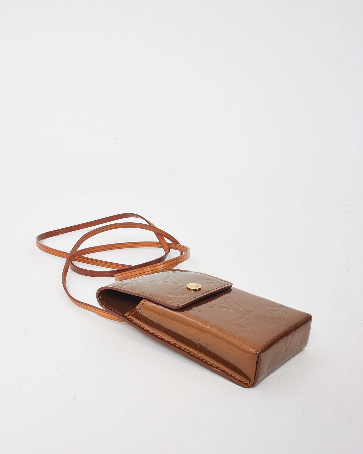 Louis Vuitton Bronze Monogram Vernis Pochette Greene Crossbody Bag