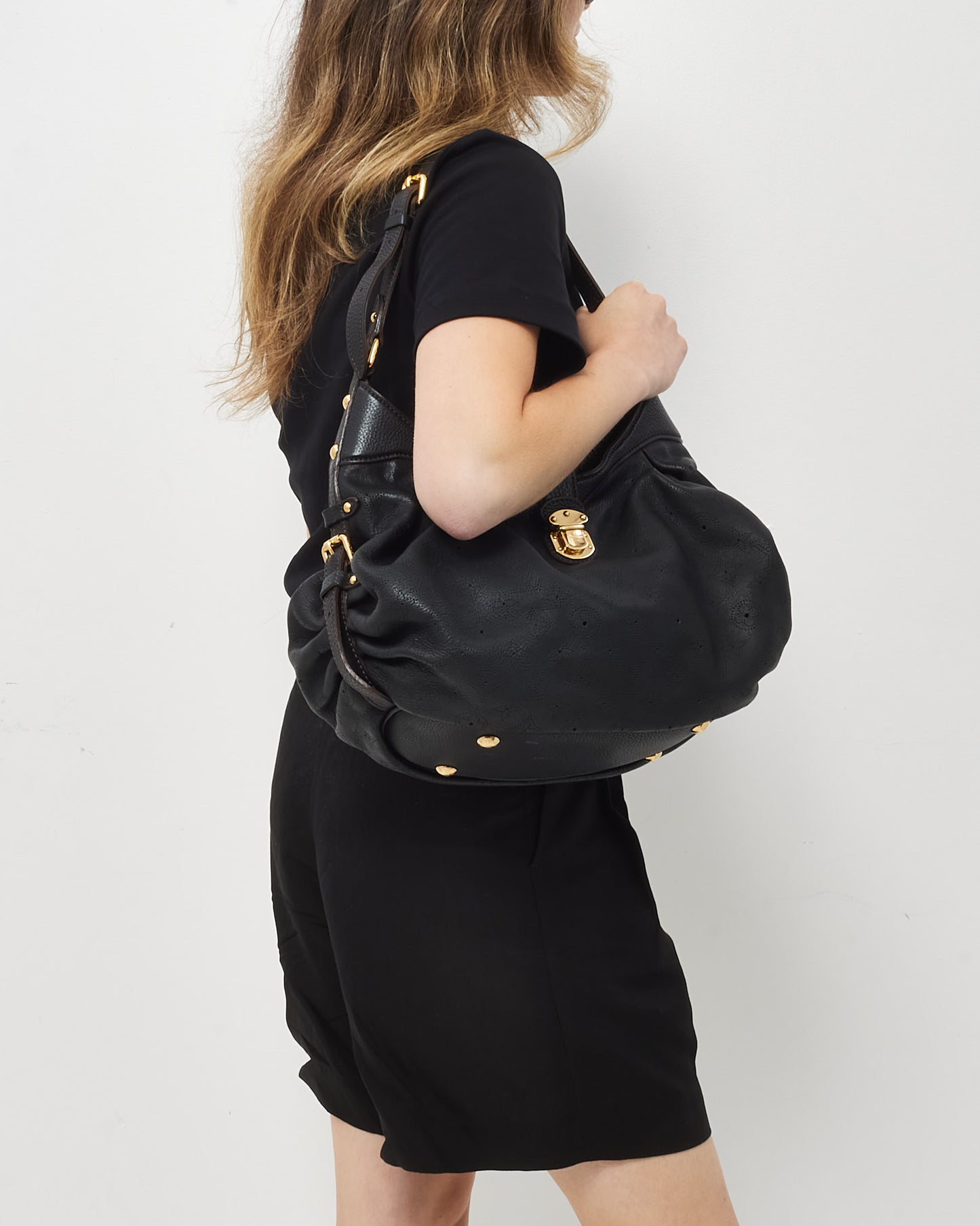 Louis Vuitton Black Monogram Mahina XS Shoulder Bag