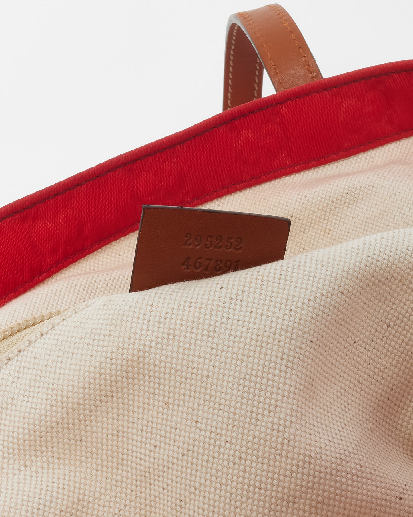 Gucci Red Monogram GG Nylon Large Tote Bag