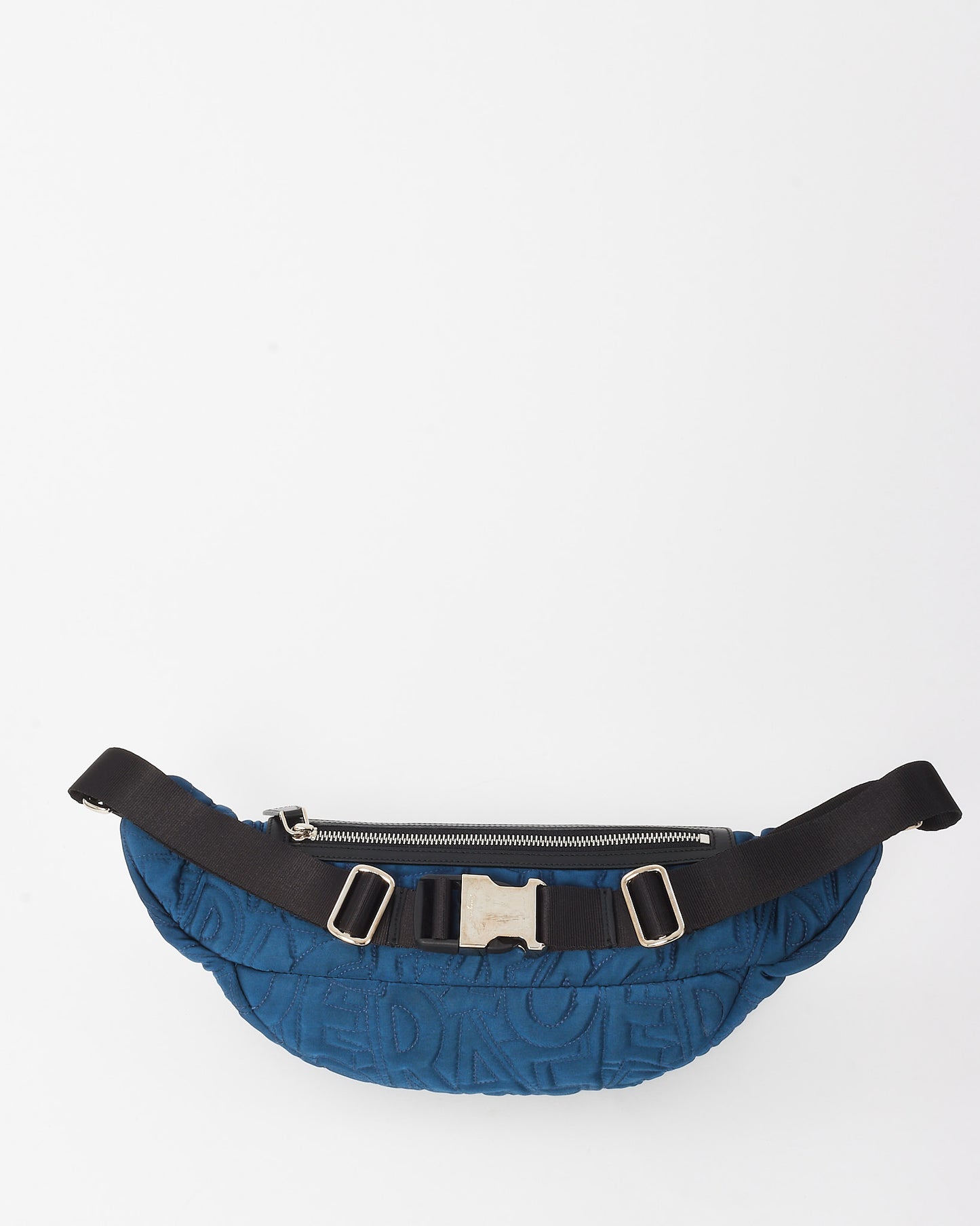 Salvatore Ferragamo Navy Gancini Logo Embossed Nylon Belt Bag