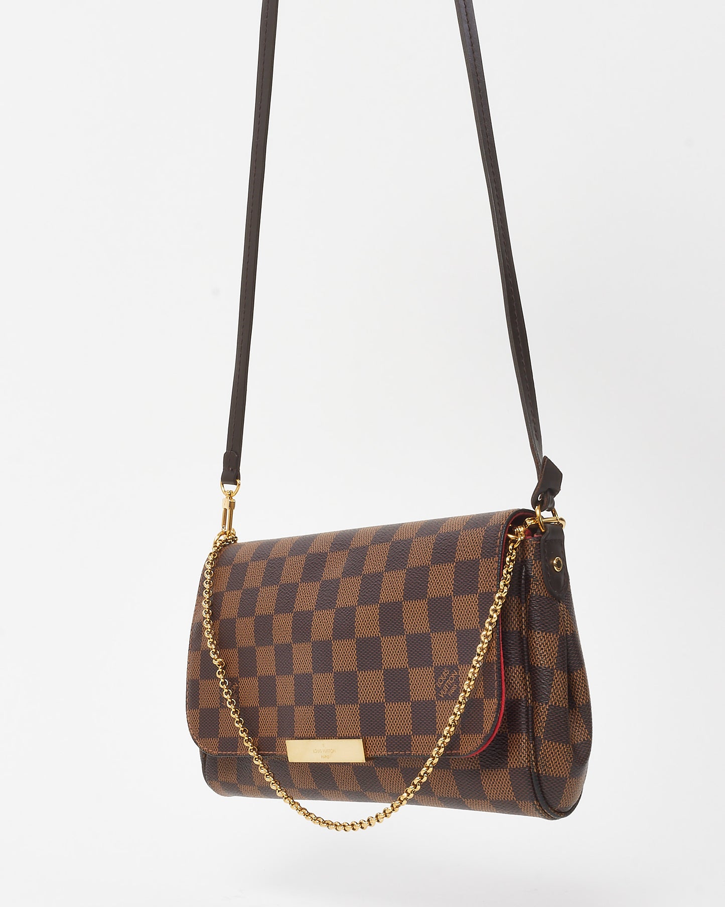 Louis Vuitton Damier Ebene Coated Canvas Favorite MM Crossbody Bag