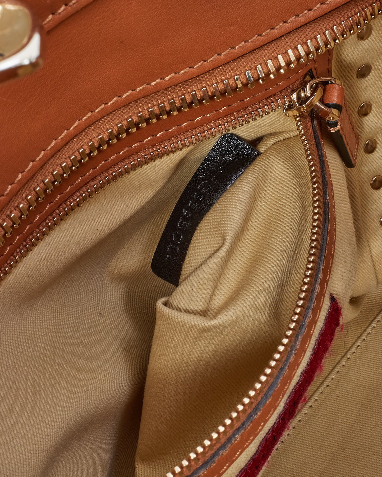 Valentino Camel Brown Leather Rockstud Convertible Flip Lock Tote with Strap