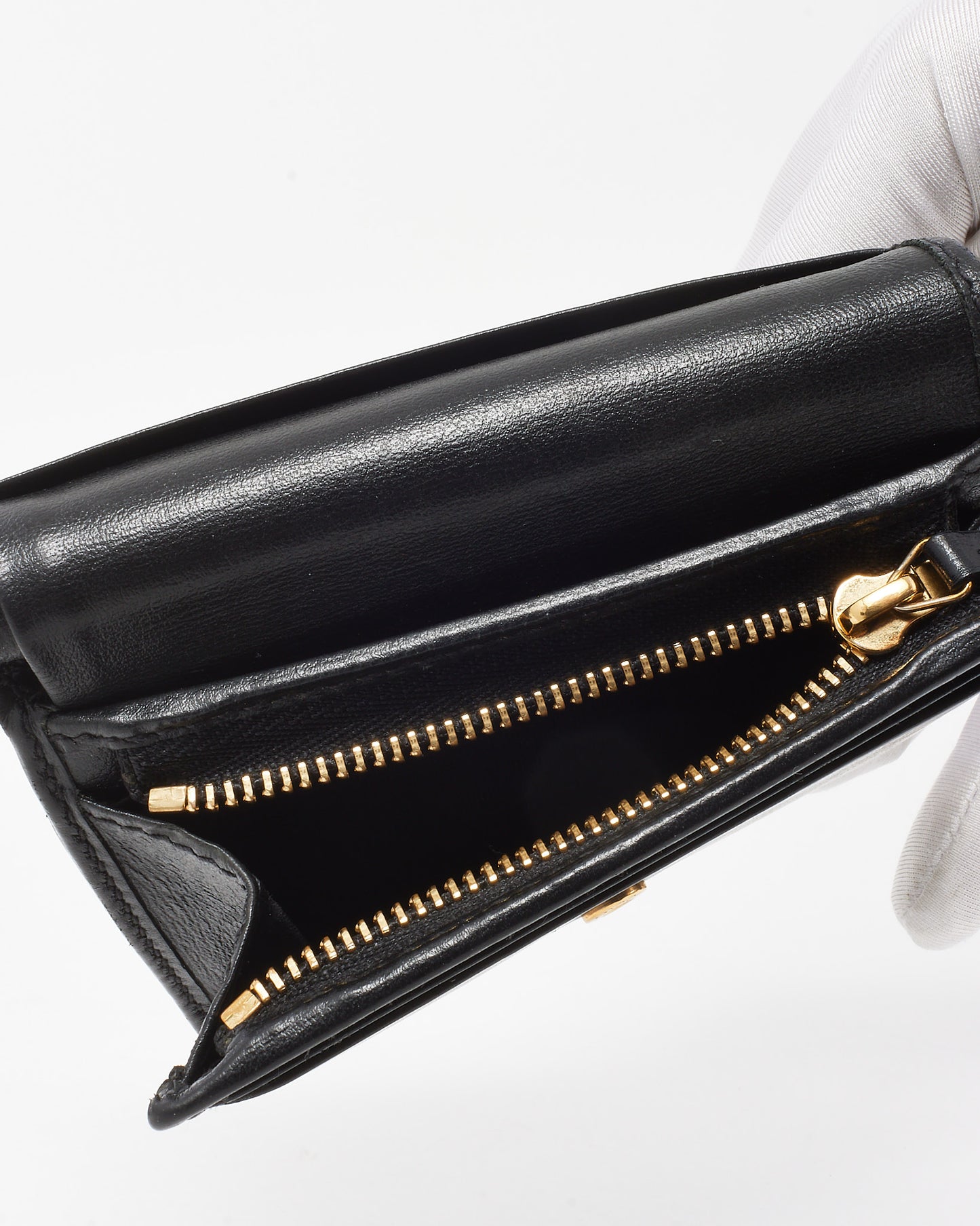 Gucci Black Leather Horsebit 1955 Card Case Wallet