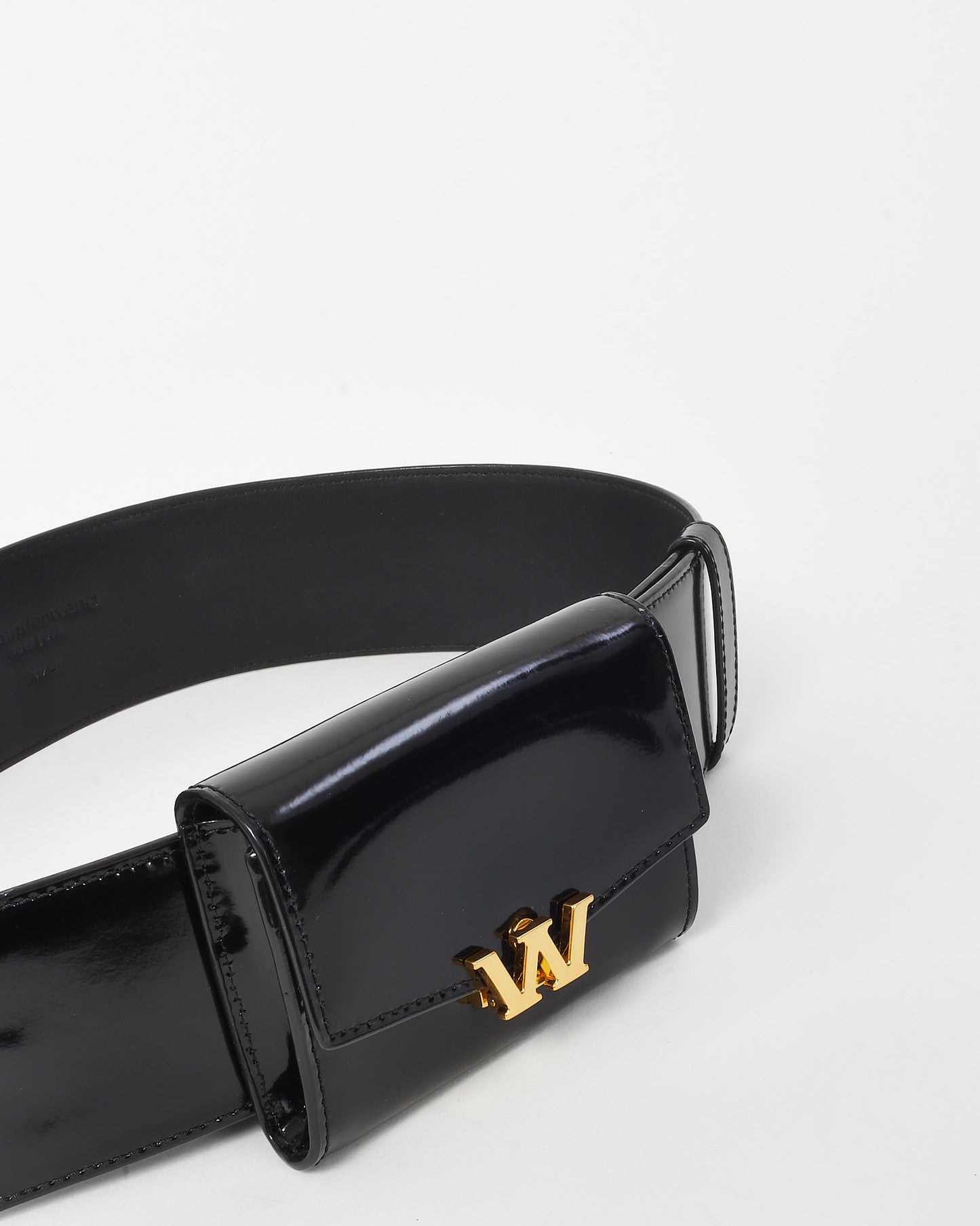 Alexander Wang Glazed Calfskin Leather Logo Pouch Belt Bag - M/L