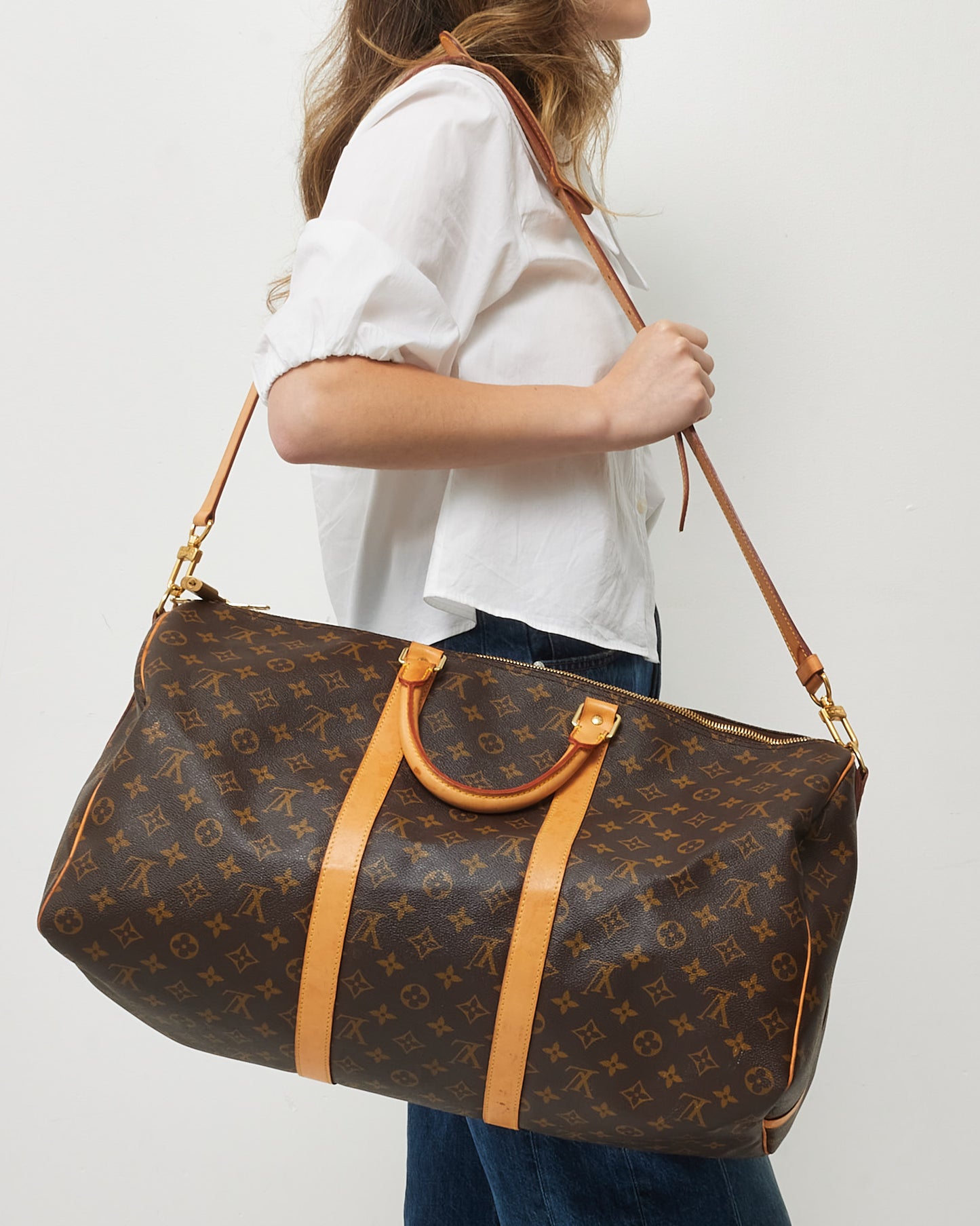 Louis Vuitton Monogram Canvas Keepall Bandoulière 50 Bag