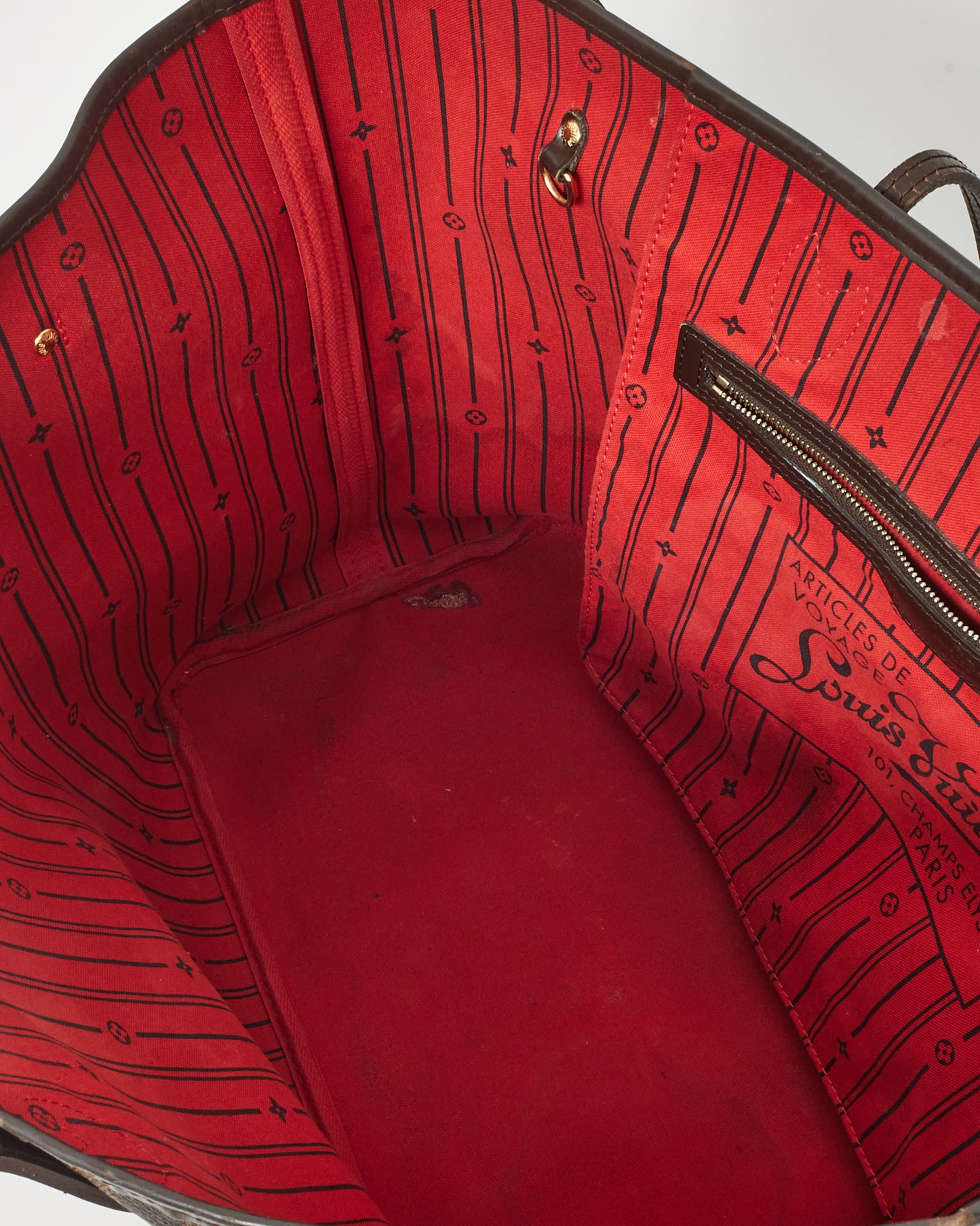 Louis Vuitton Damier Ebene Coated Canvas Neverfull GM with NO POUCH