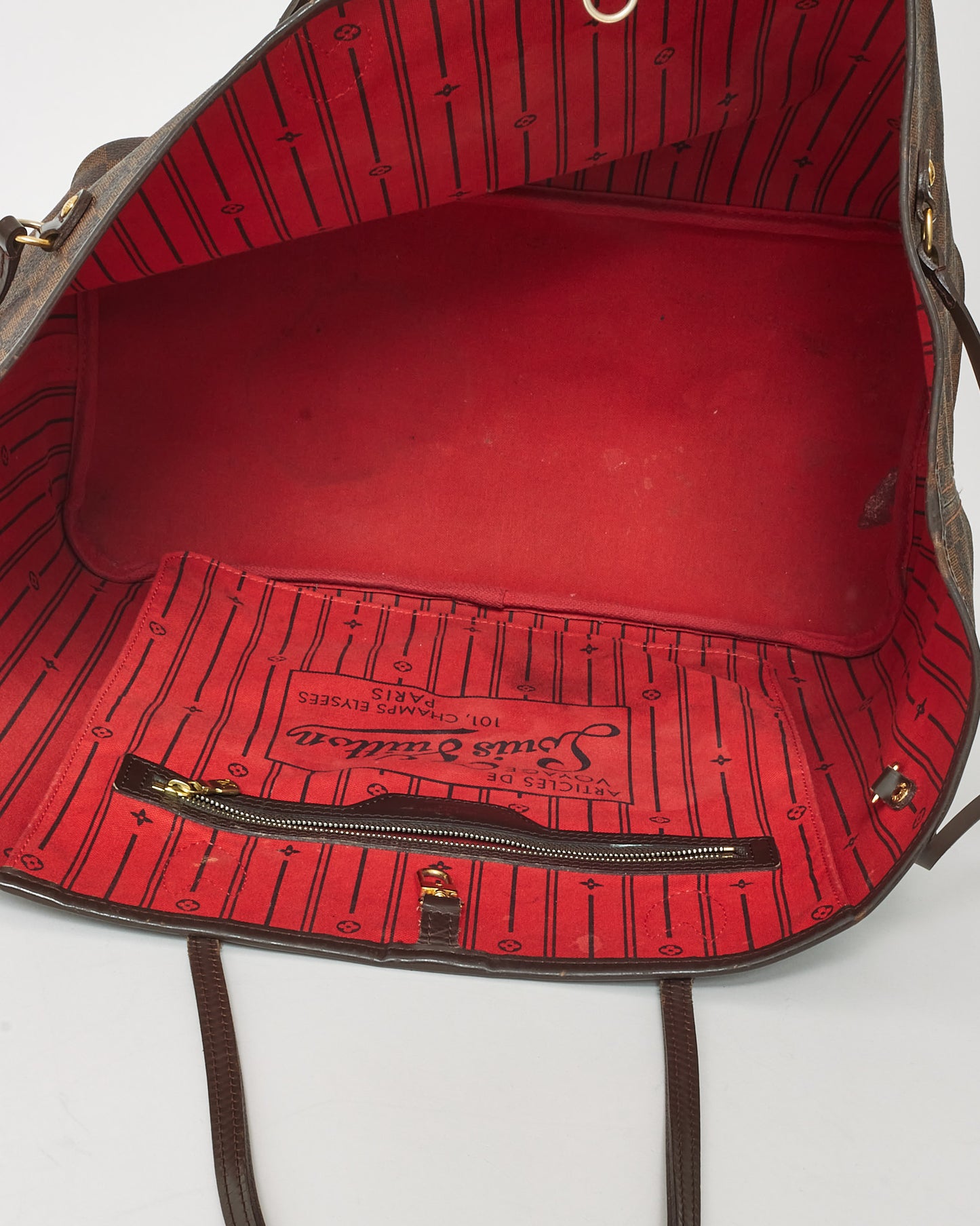 Louis Vuitton Damier Ebene Coated Canvas Neverfull GM with NO POUCH