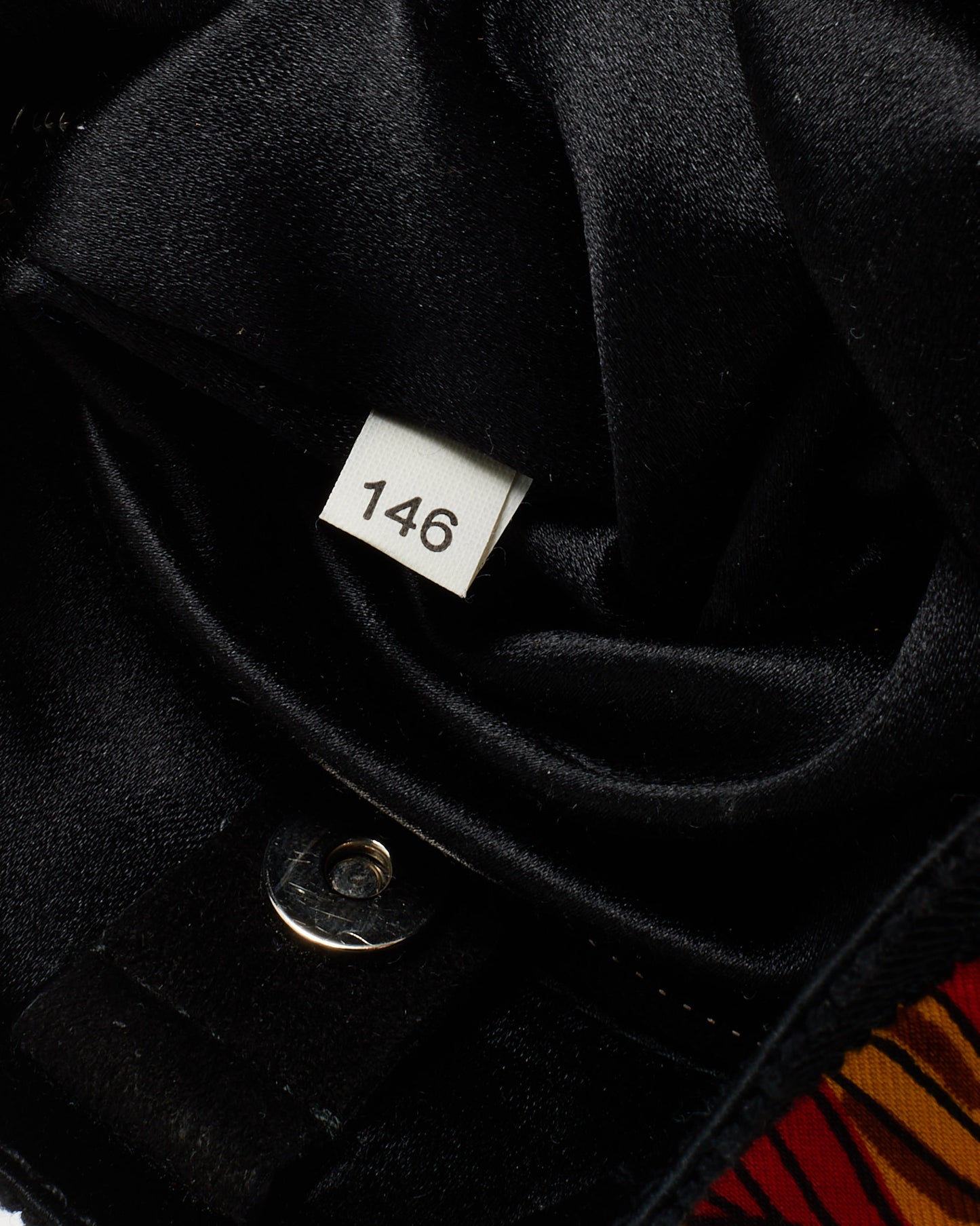 Prada Black Red Multi Twill Tulipano Satin Mini Shoulder Bag