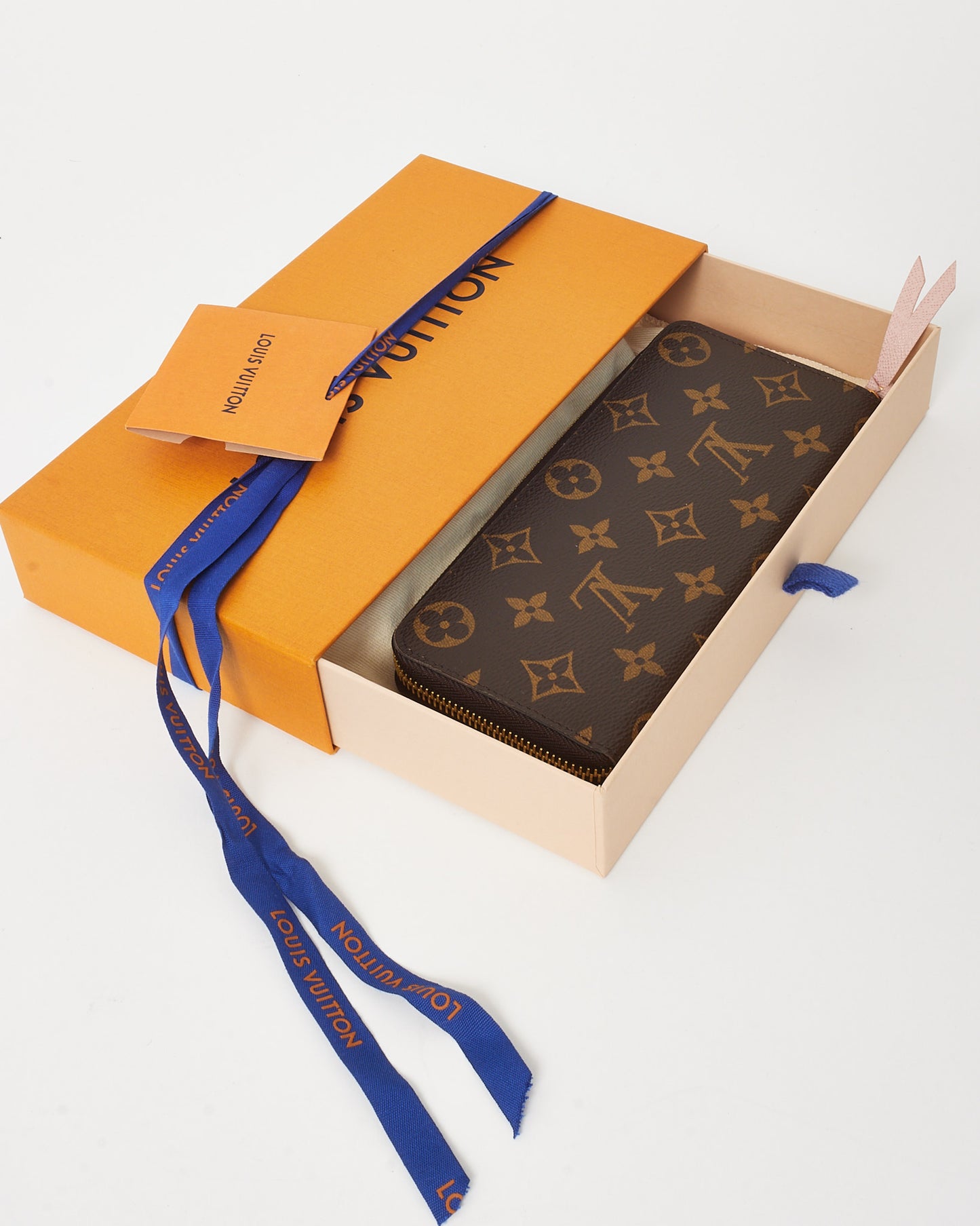 Louis Vuitton Monogram Canvas and Pink Rose Ballerine Leather Clemence Zippy Wallet