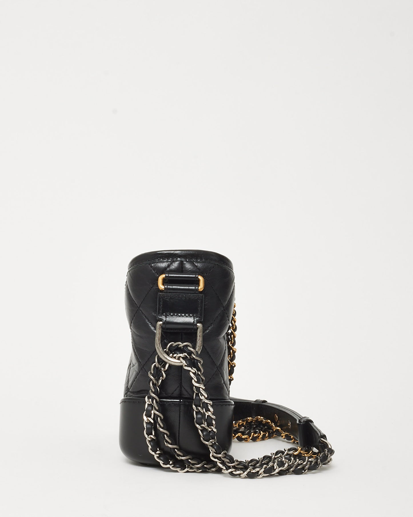 Chanel Black Quilted Leather Small Gabrielle Hobo Crossbody Bag