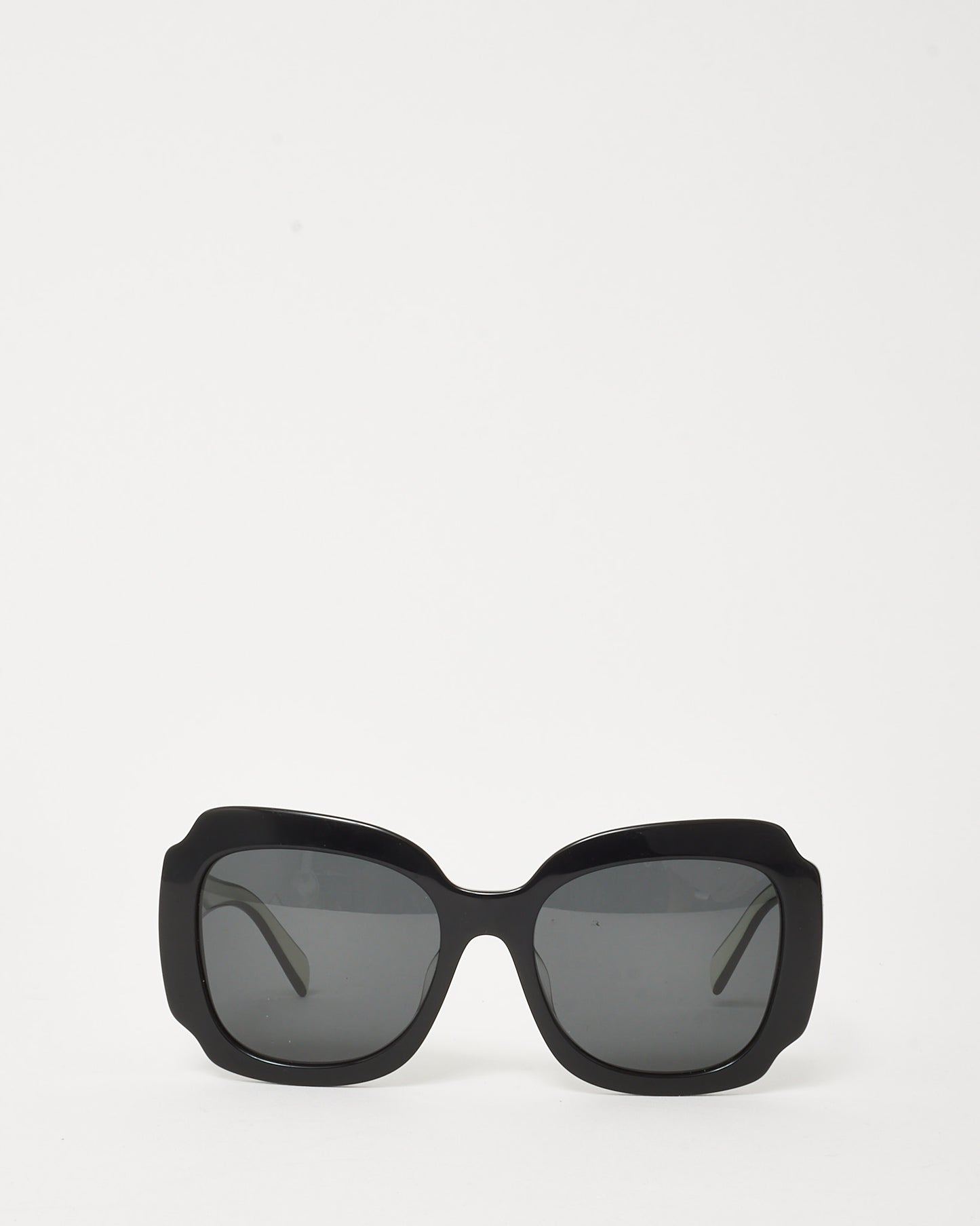 Prada Black and White SPR 16Y-F Oversize Square Sunglasses