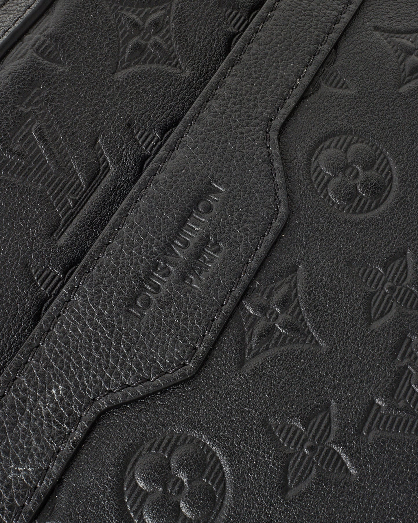 Louis Vuitton Black Monogram Shadow Embossed Leather Duo Messenger Bag