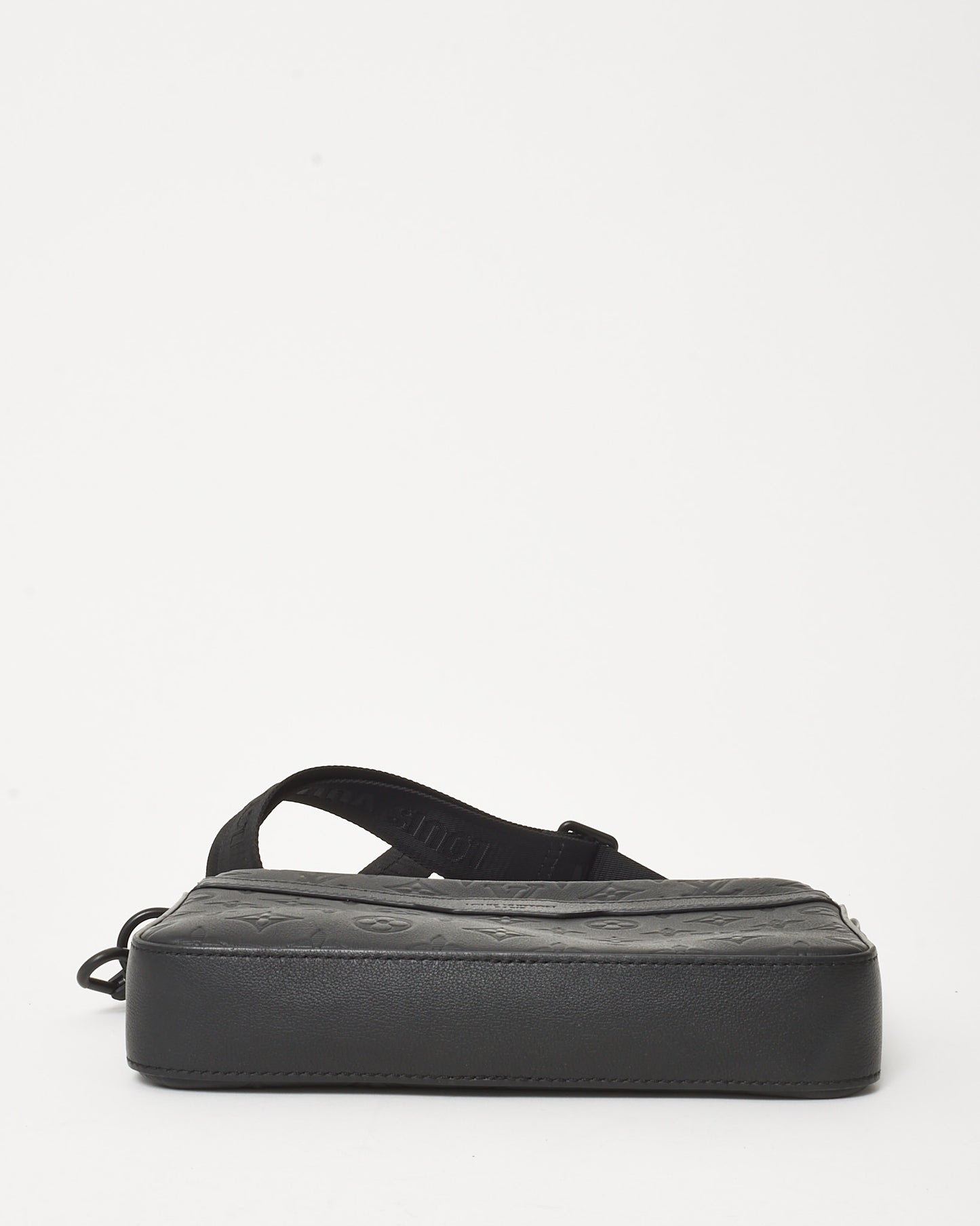 Louis Vuitton Black Monogram Shadow Embossed Leather Duo Messenger Bag