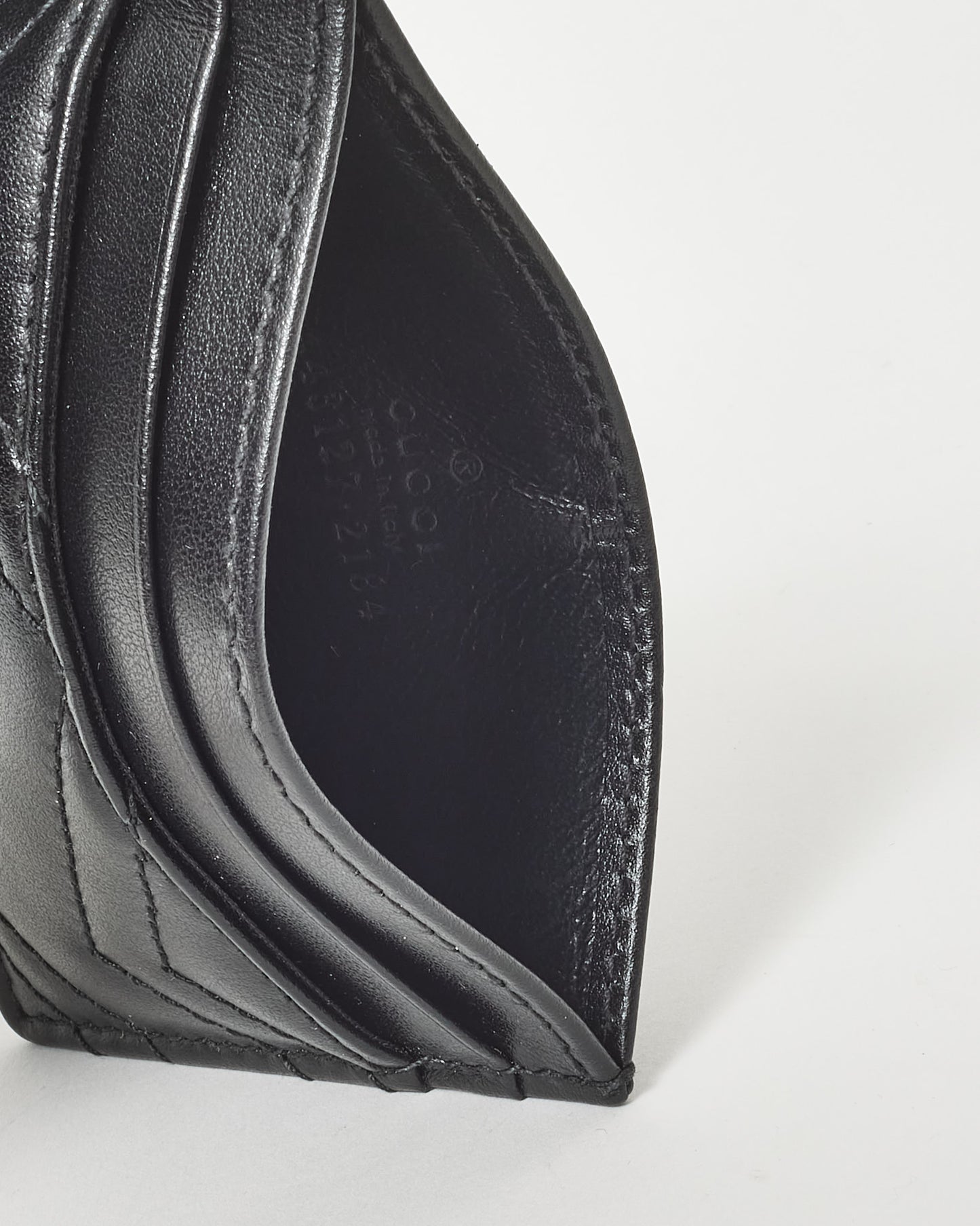 Gucci Black Leather GG Marmont Card Holder