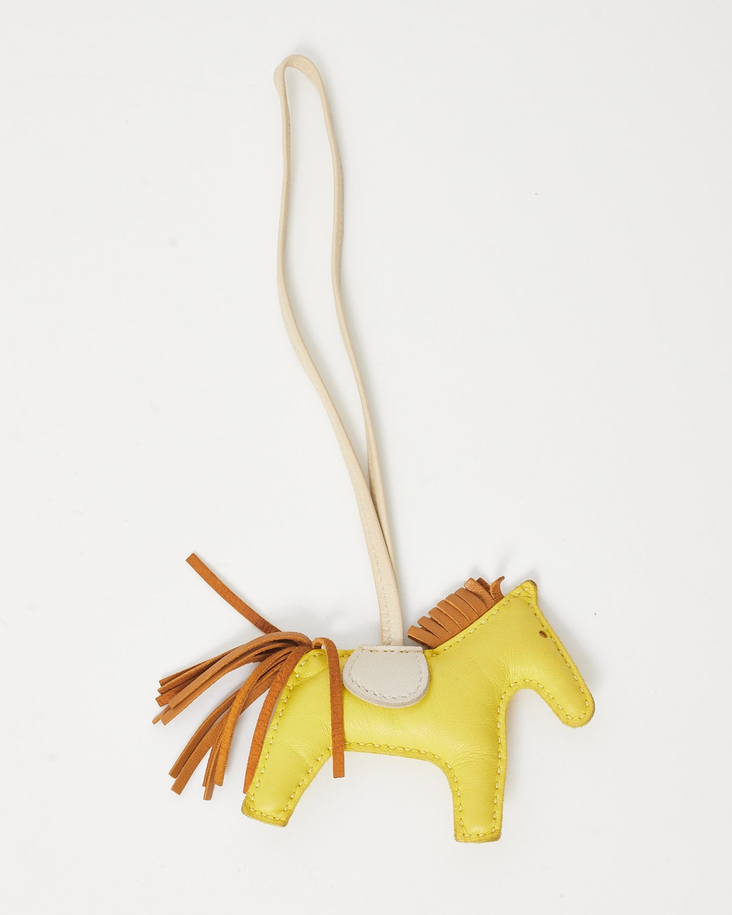 Hermès Brown & Yellow Leather Rodeo Charm