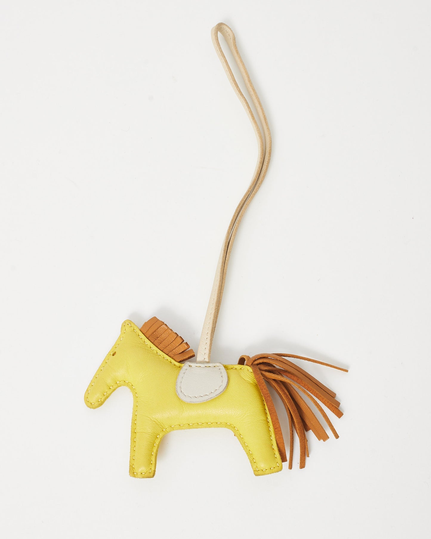 Hermès Brown & Yellow Leather Rodeo Charm