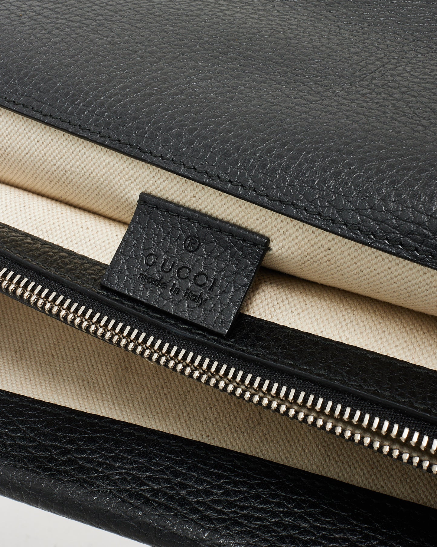 Gucci Black Pebbled Calfskin Leather Small Dionysus Shoulder Bag