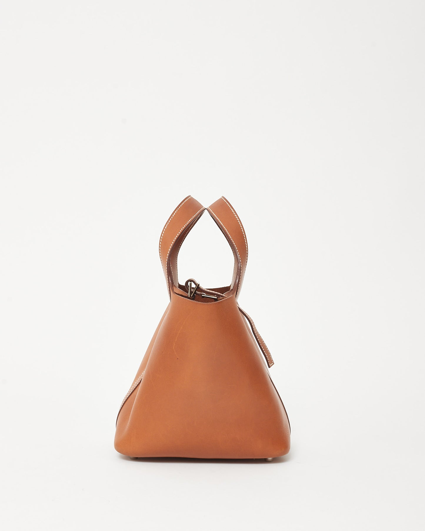 Hermès Gold Fauve Barenia Leather Picotin 18 Bag PHW