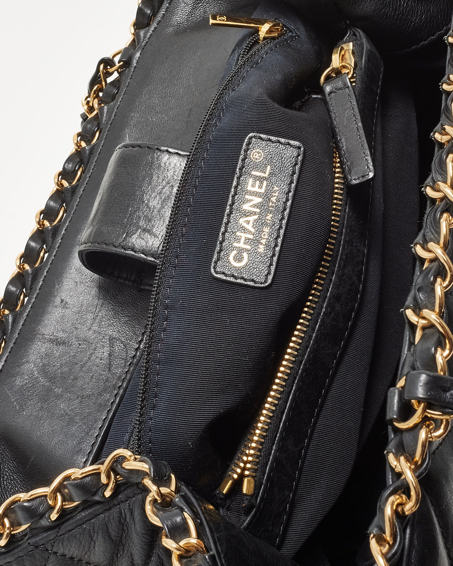 Chanel Black Quilted Calfskin Small Chain Me Tote GHW