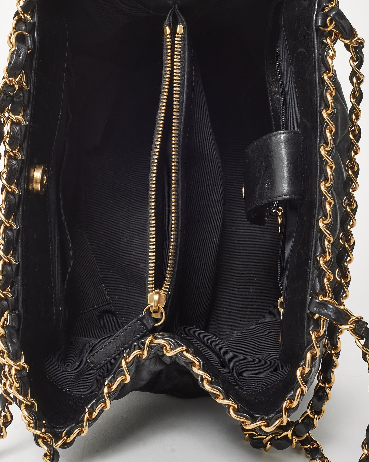 Chanel Black Quilted Calfskin Small Chain Me Tote GHW
