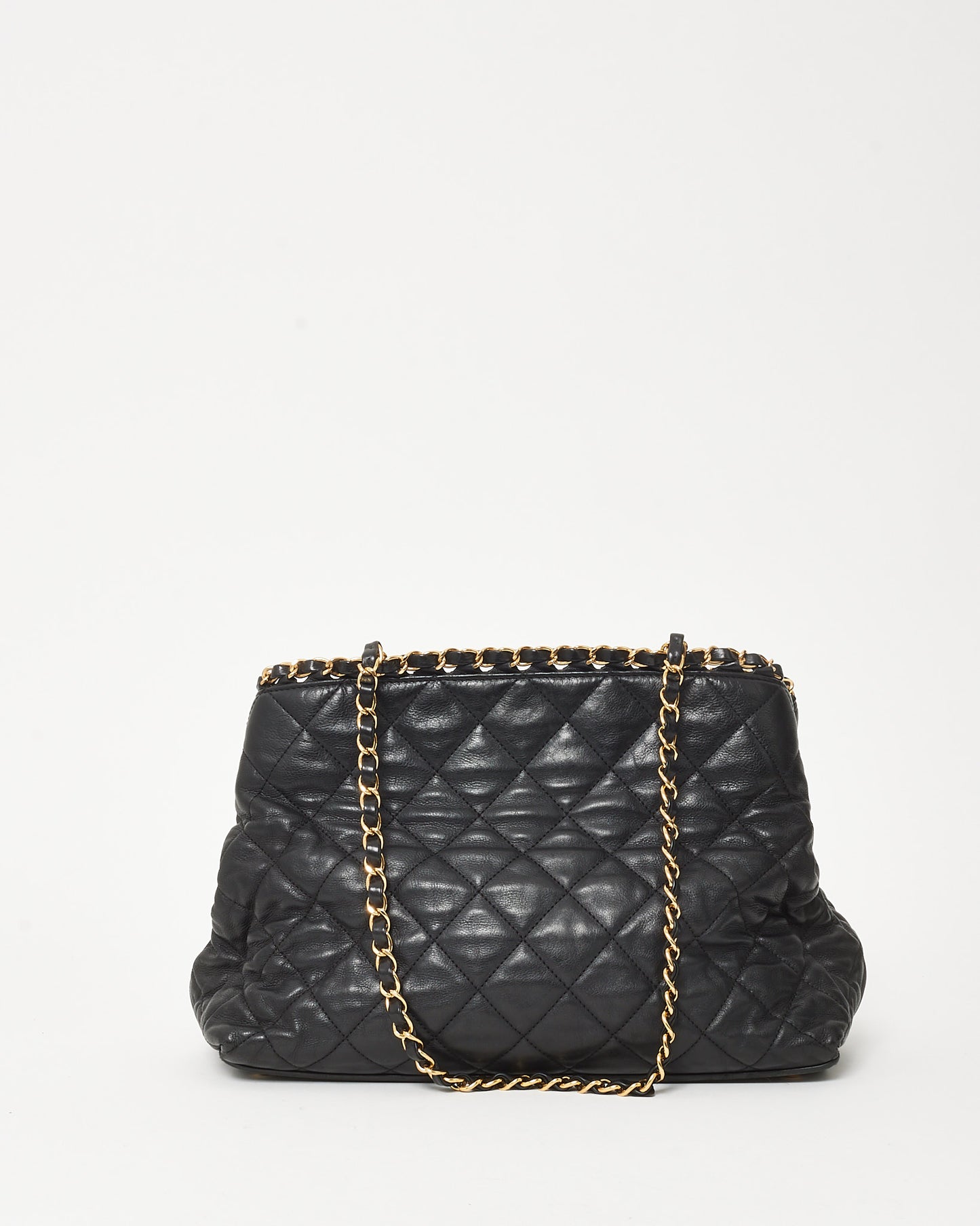 Chanel Black Quilted Calfskin Small Chain Me Tote GHW