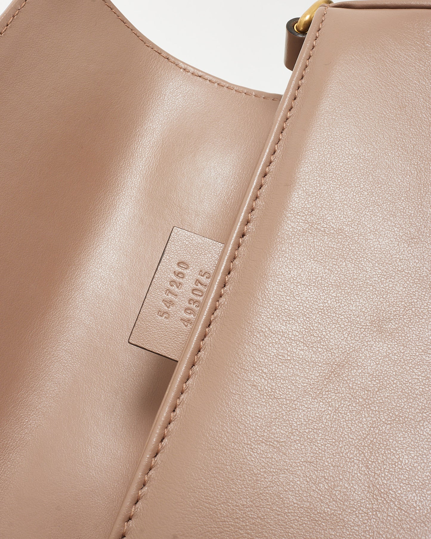 Gucci Beige Matelassé Leather Mini GG Marmont Top Handle Bag