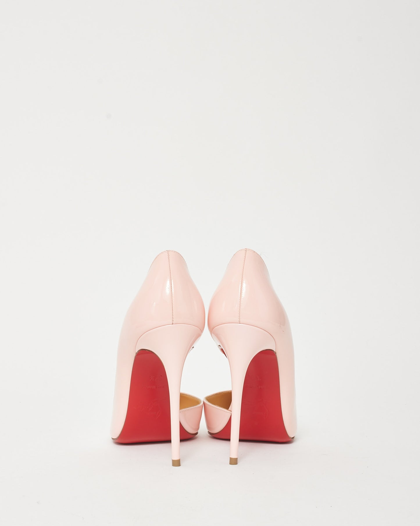 Christian Louboutin Pink Patent Leather Iriza 100mm Pumps - 37.5