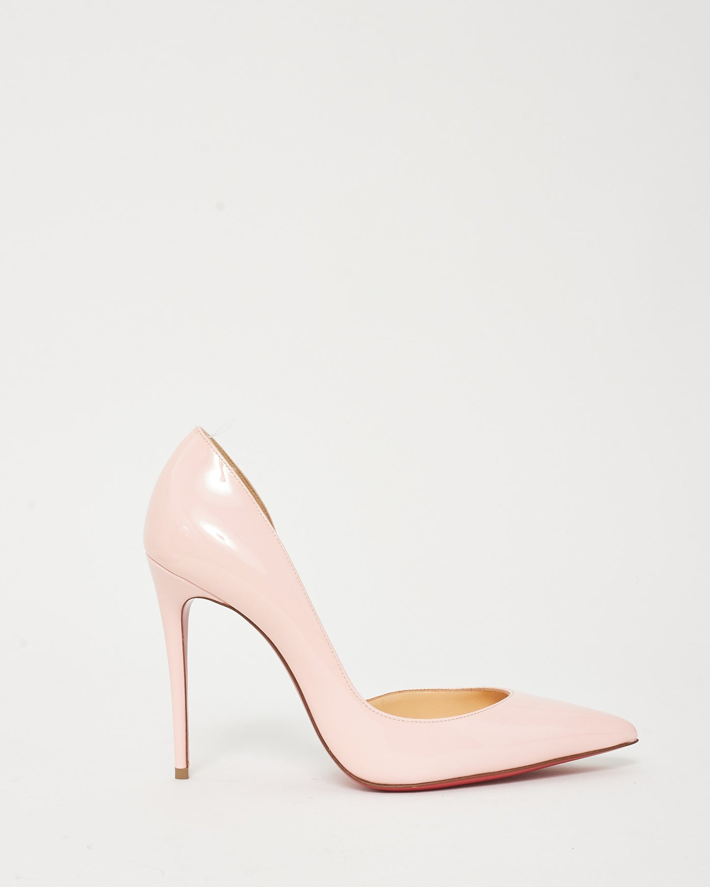 Christian Louboutin Pink Patent Leather Iriza 100mm Pumps - 37.5