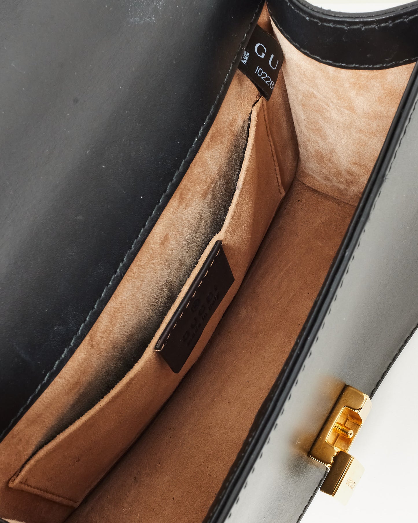 Gucci Black Calfskin Leather Mini Sylvie Chain Shoulder Bag