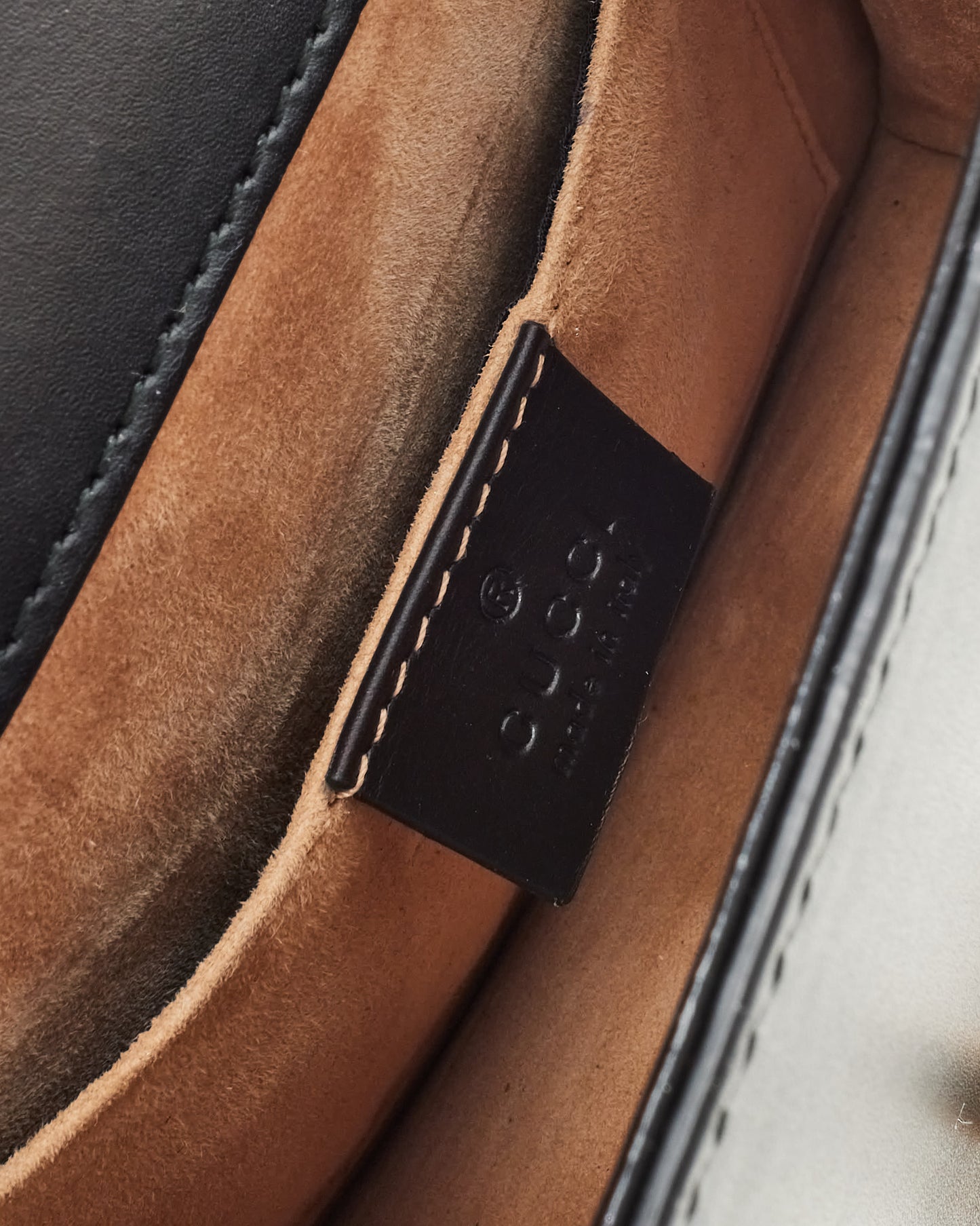 Gucci Black Calfskin Leather Mini Sylvie Chain Shoulder Bag