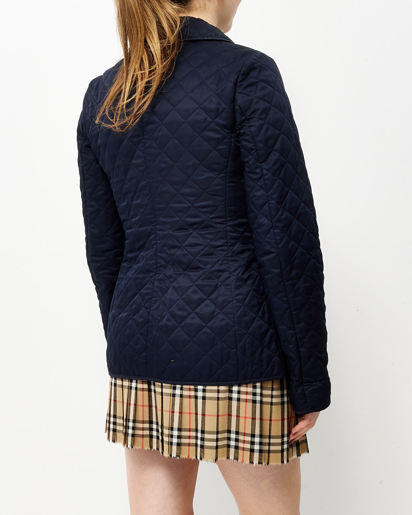 Burberry Navy Blue Quilted Copford Jacket - XS